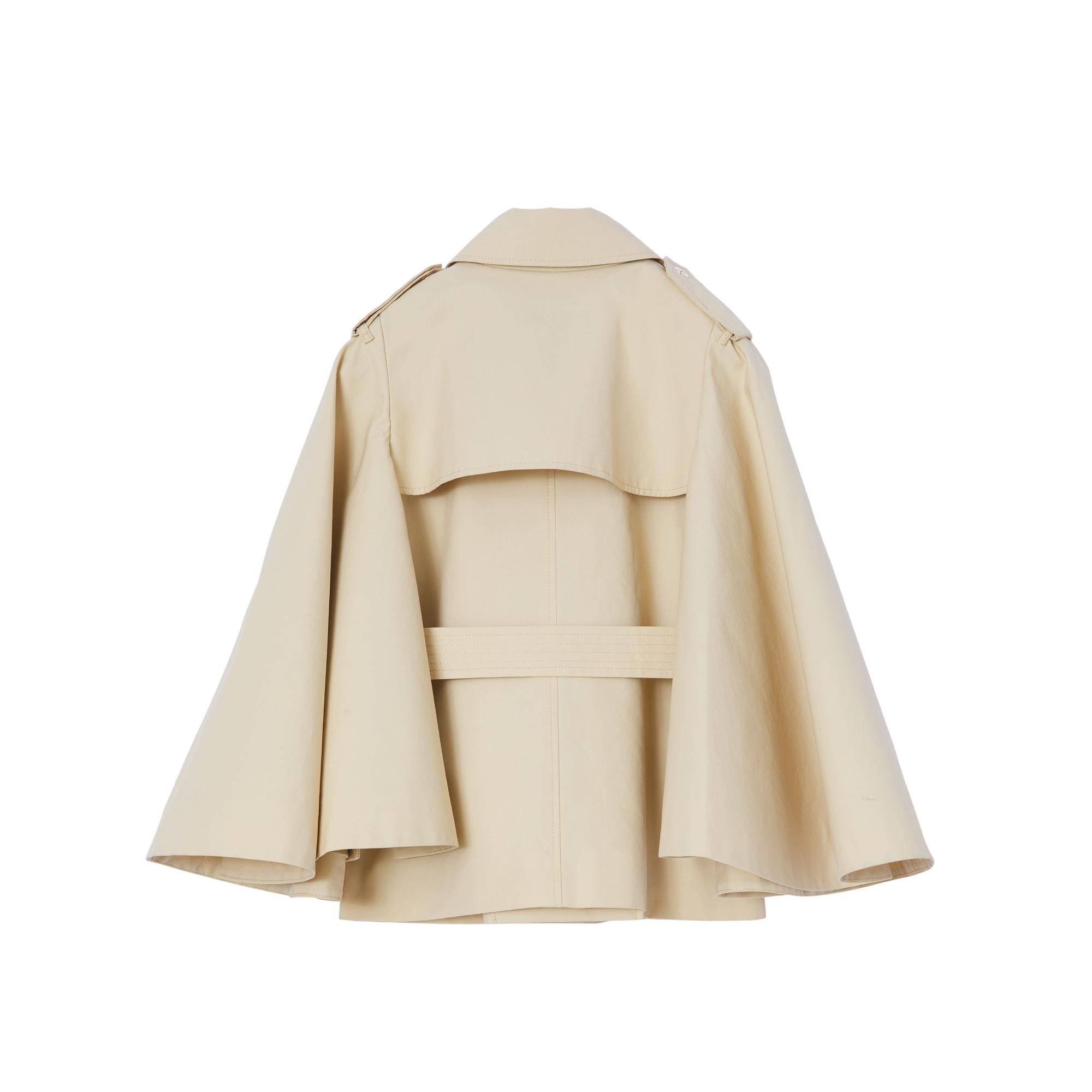 플레어 슬리브 코튼 트렌치코트