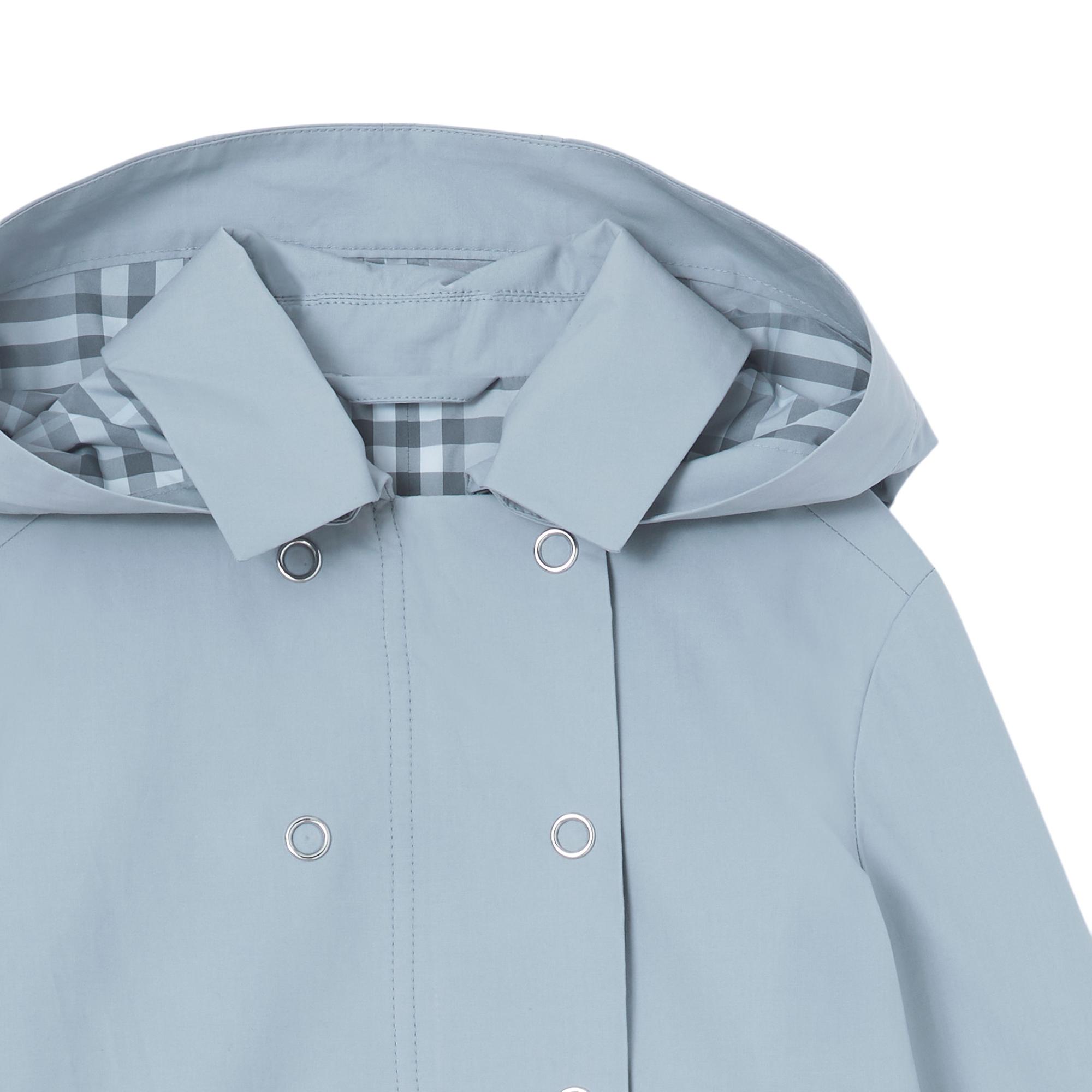 디태처블 후드 코튼 트렌치코트