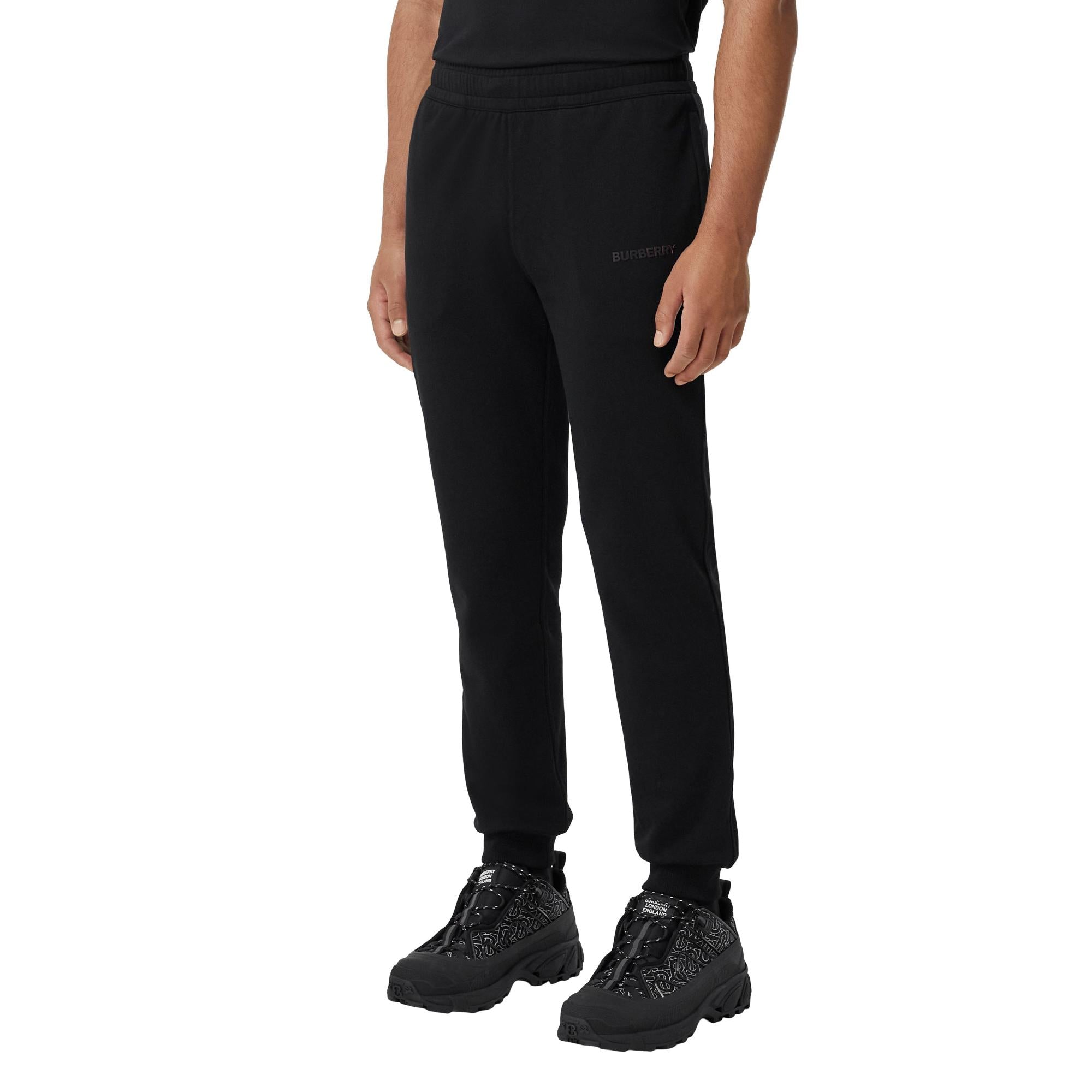 로고 프린트 스트레치 코튼 조깅 팬츠