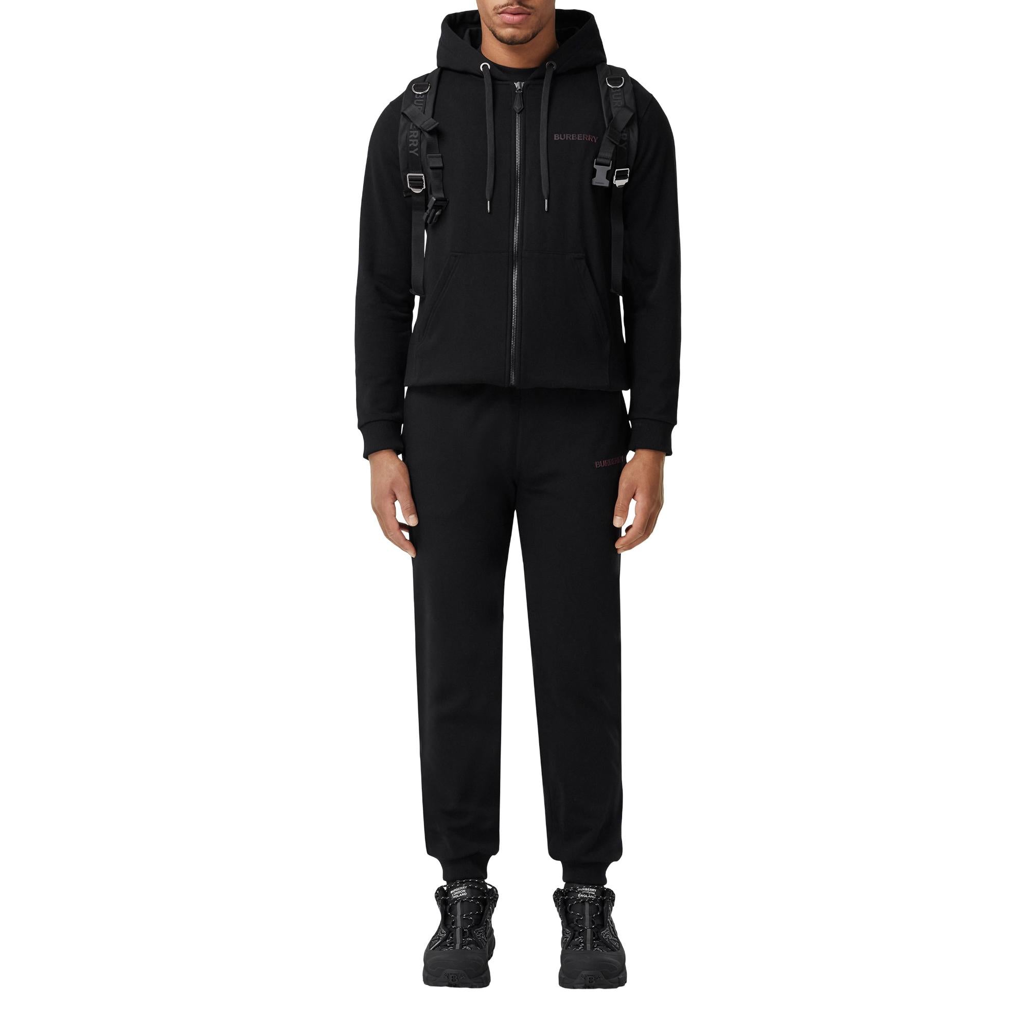 로고 프린트 스트레치 코튼 조깅 팬츠