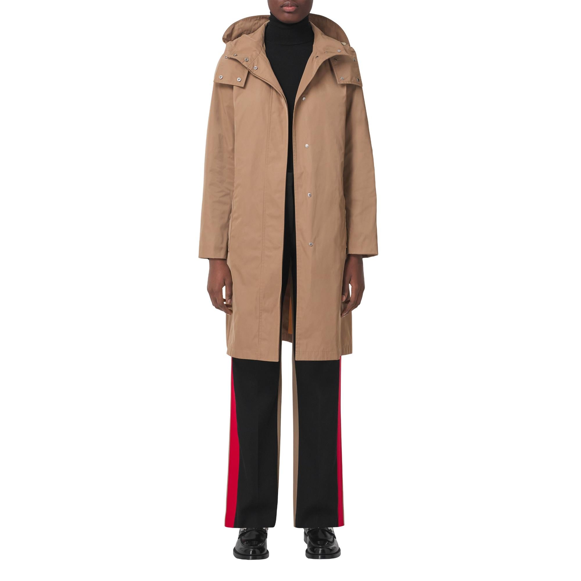 디태처블 후드 카 코트