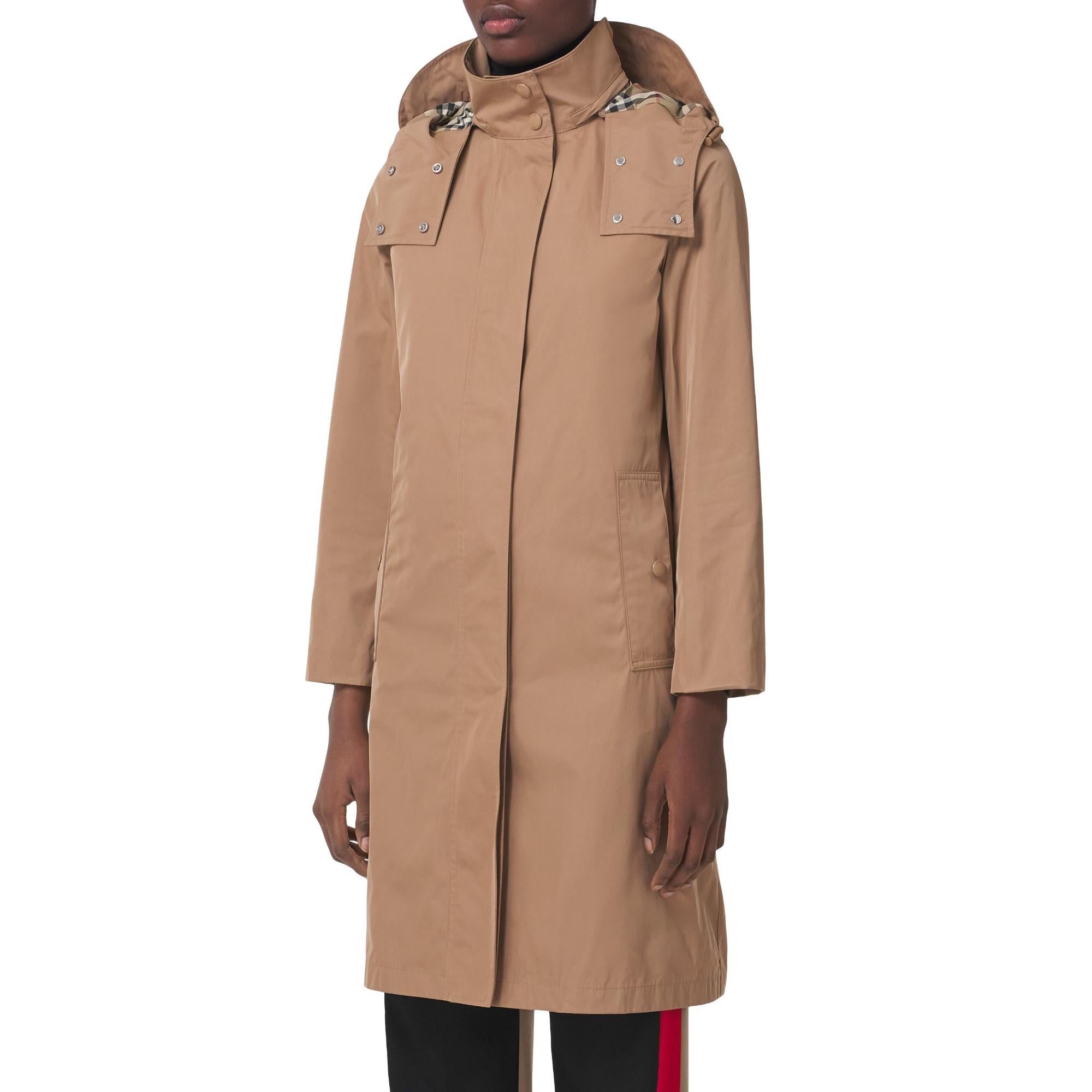 디태처블 후드 카 코트