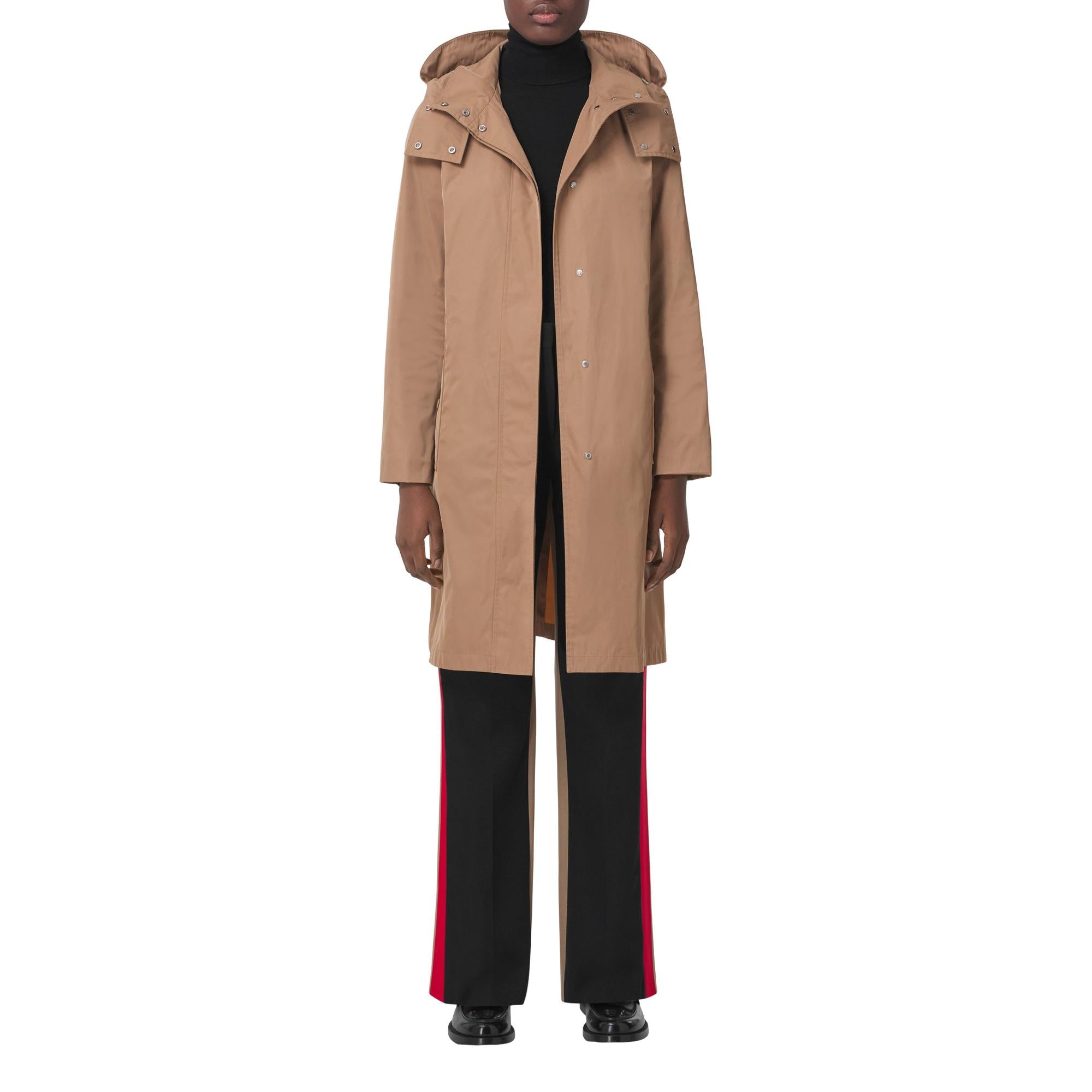 디태처블 후드 카 코트