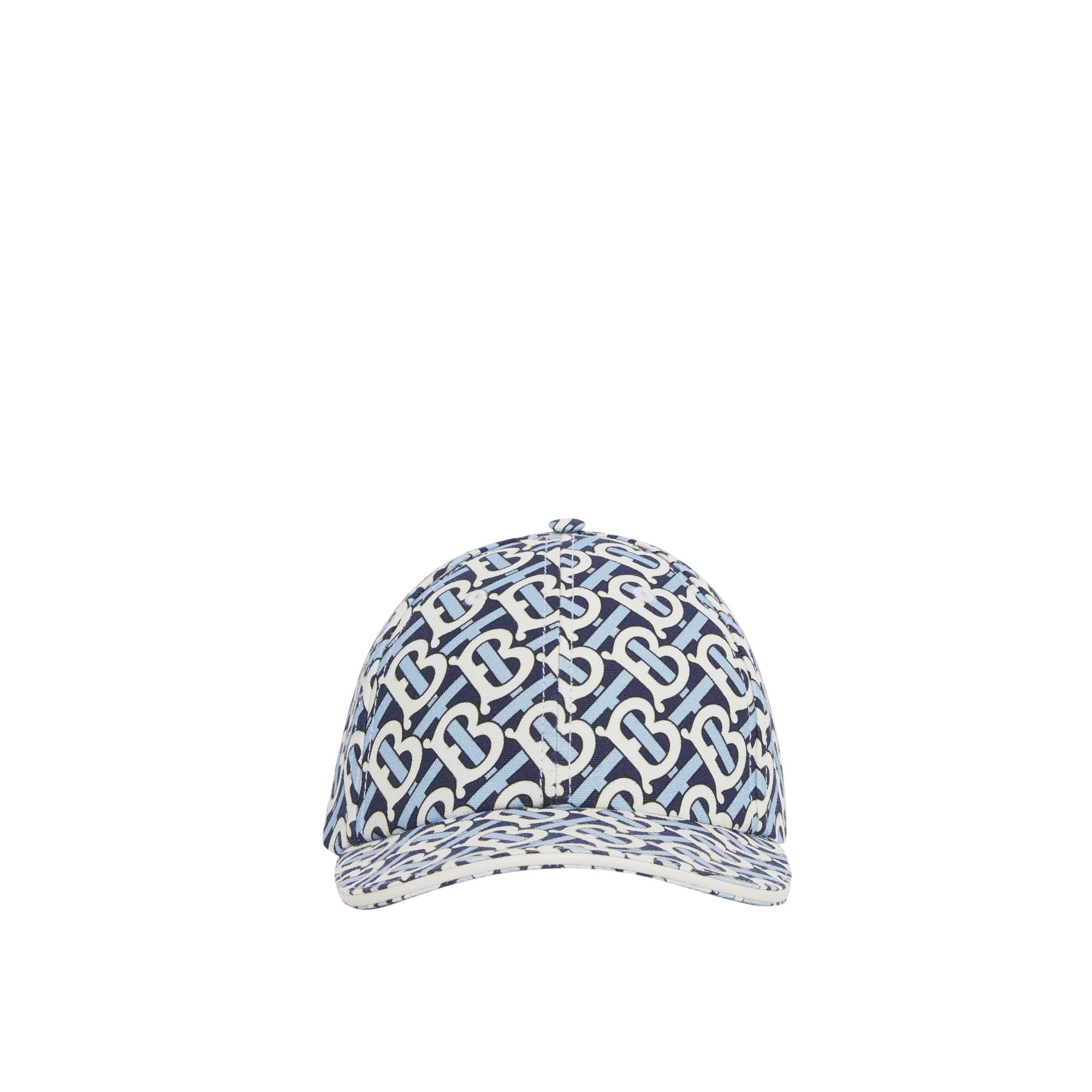 모노그램 프린트 코튼 야구 모자