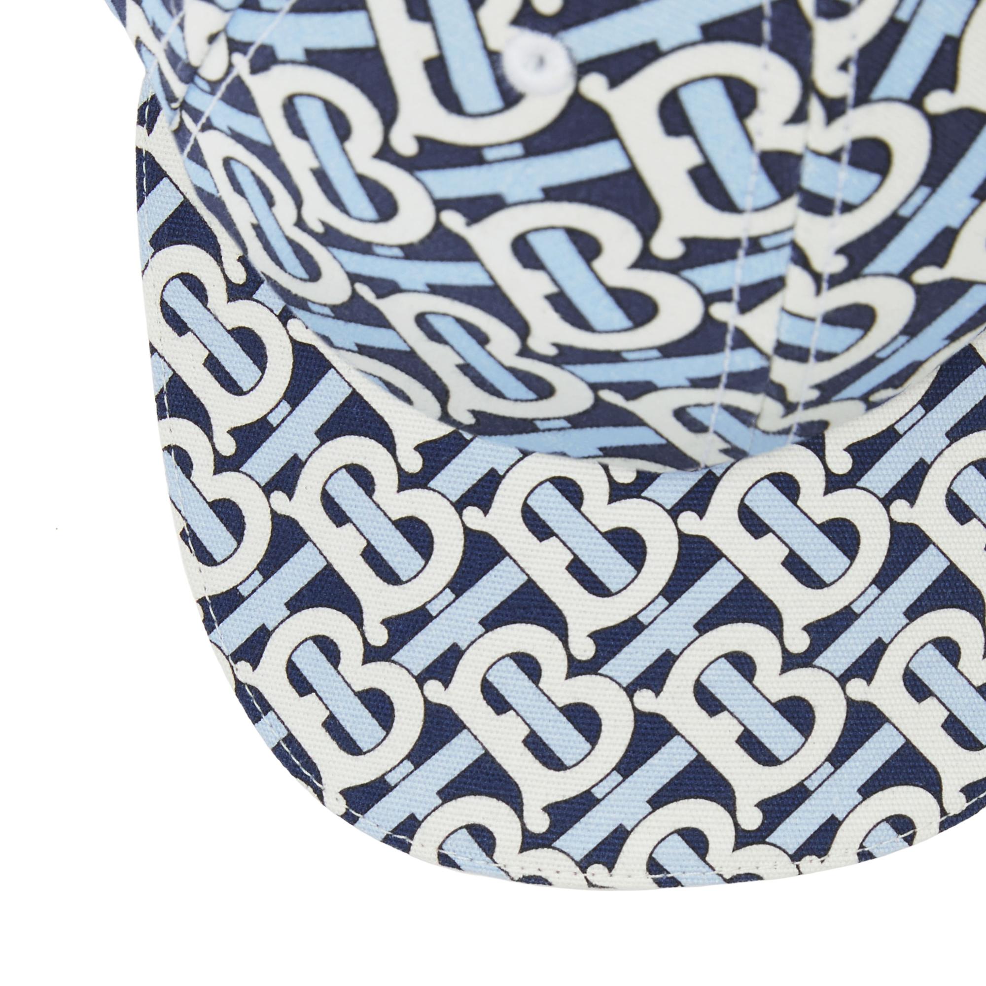 모노그램 프린트 코튼 야구 모자