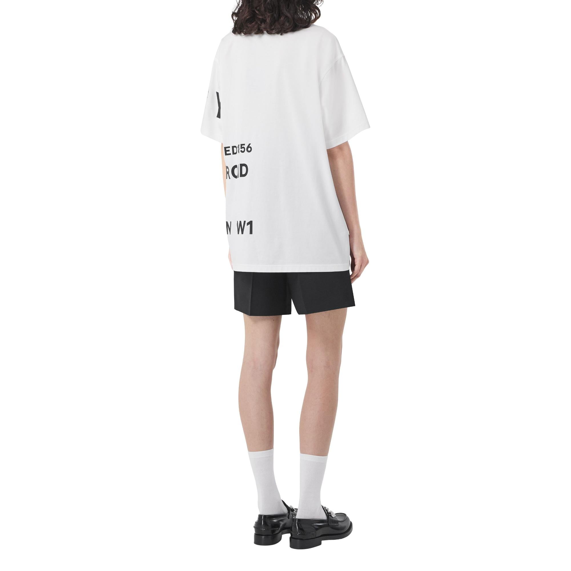 호스페리 프린트 코튼 오버사이즈 티셔츠