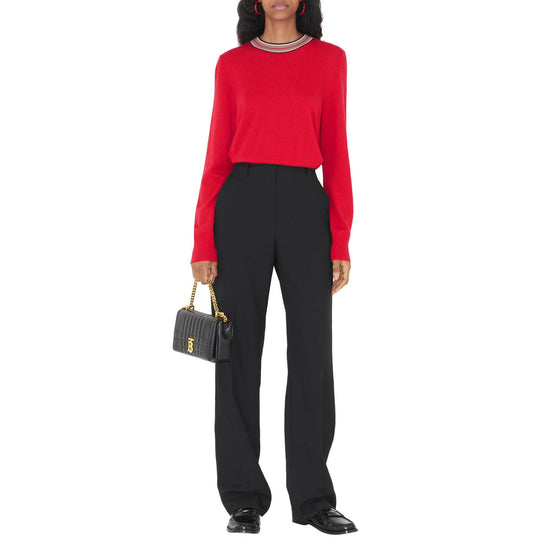 스트라이프 디테일 캐시미어 스웨터