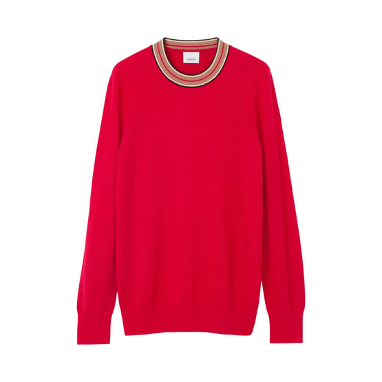 스트라이프 디테일 캐시미어 스웨터