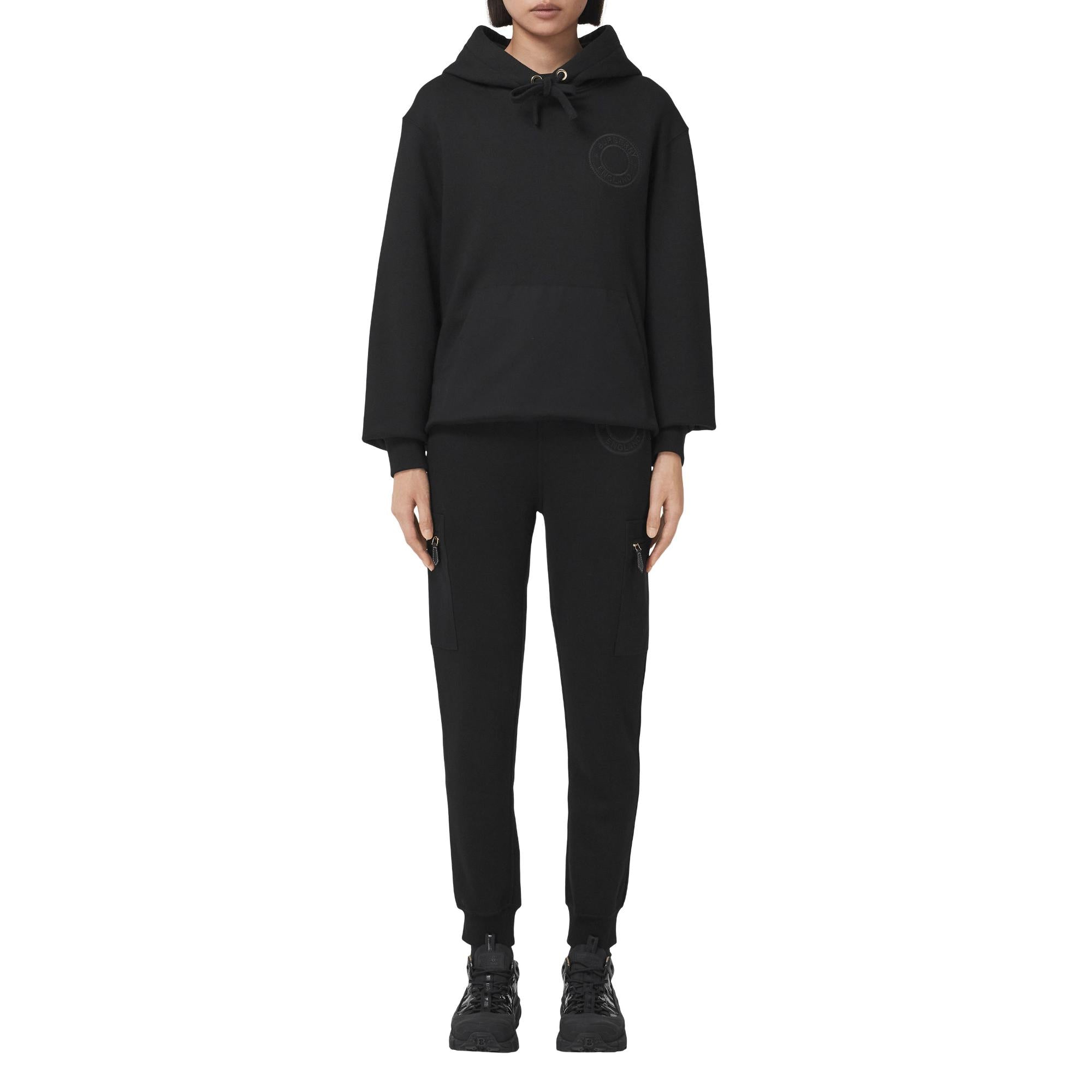 로고 그래픽 코튼 저지 조깅 팬츠