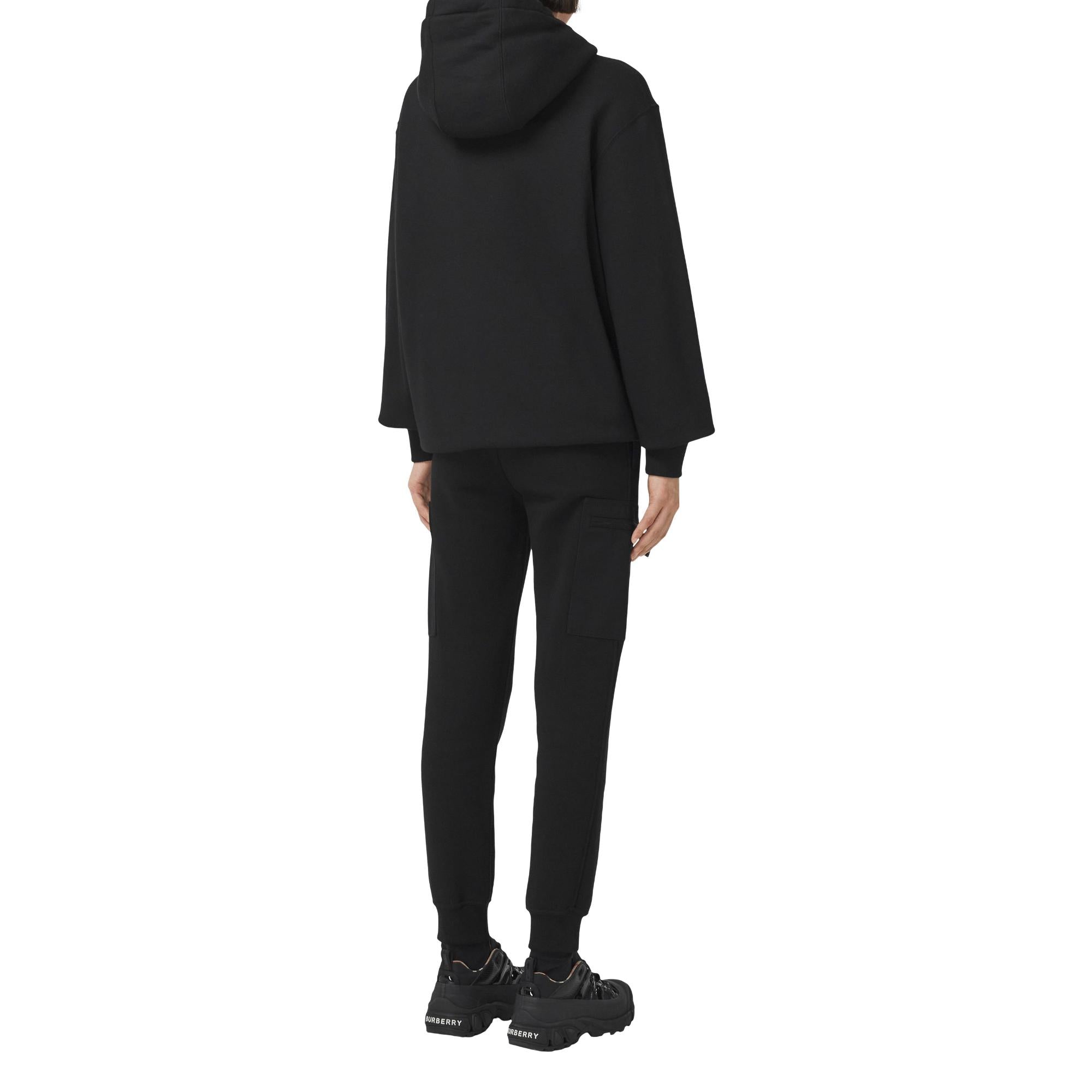 로고 그래픽 코튼 저지 조깅 팬츠