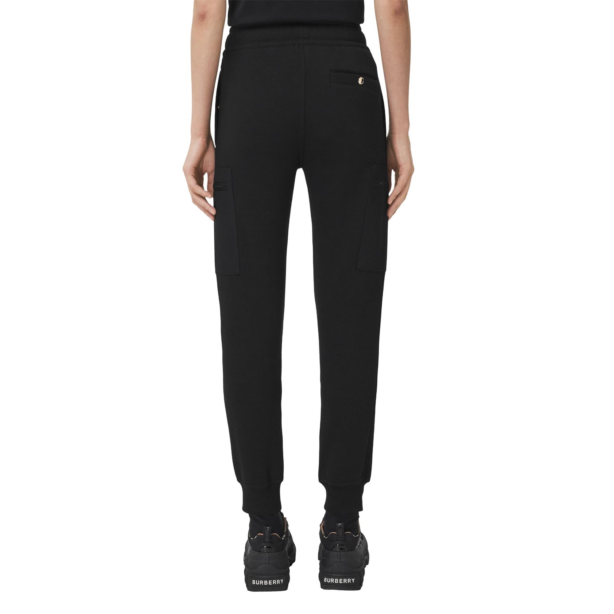 로고 그래픽 코튼 저지 조깅 팬츠