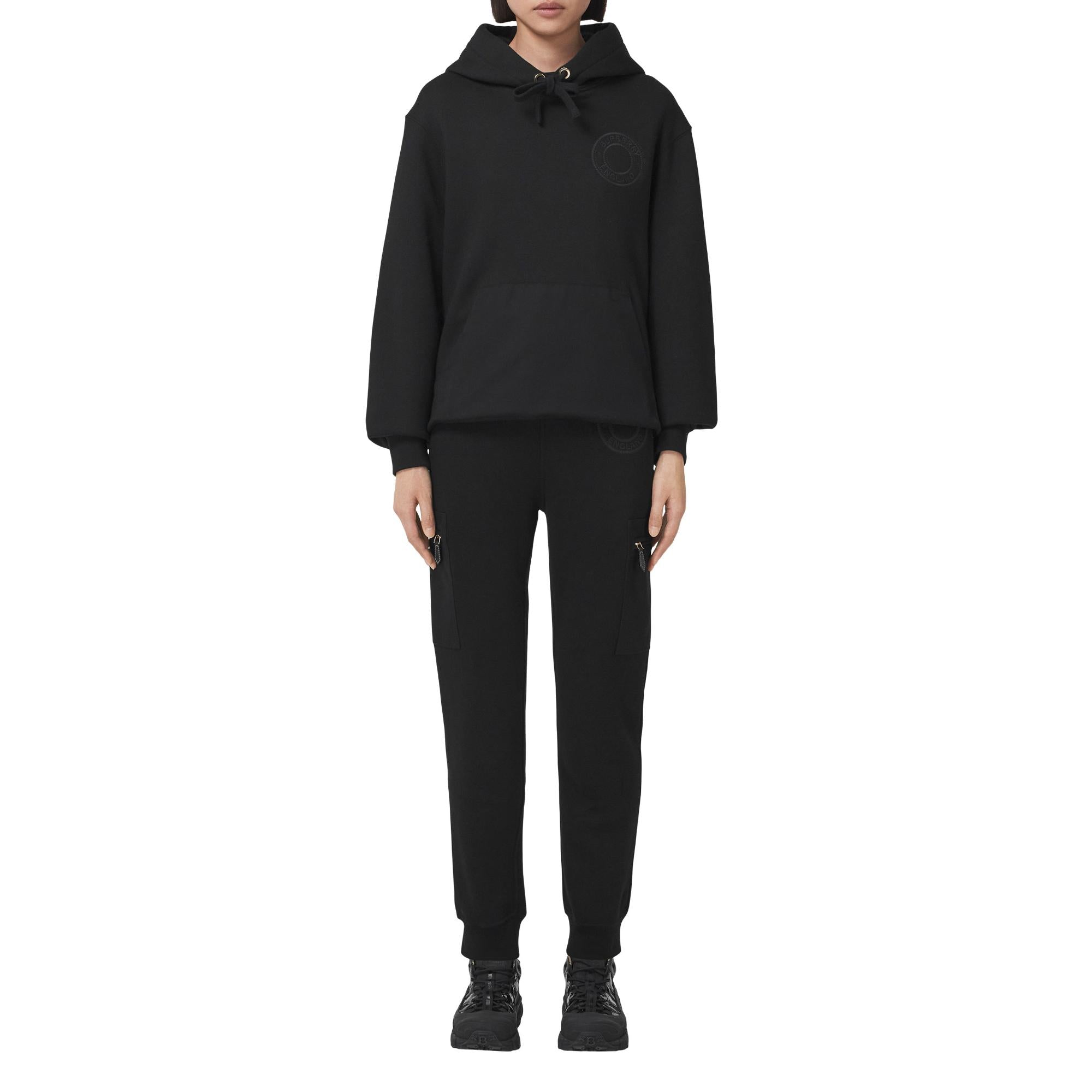 로고 그래픽 코튼 저지 조깅 팬츠