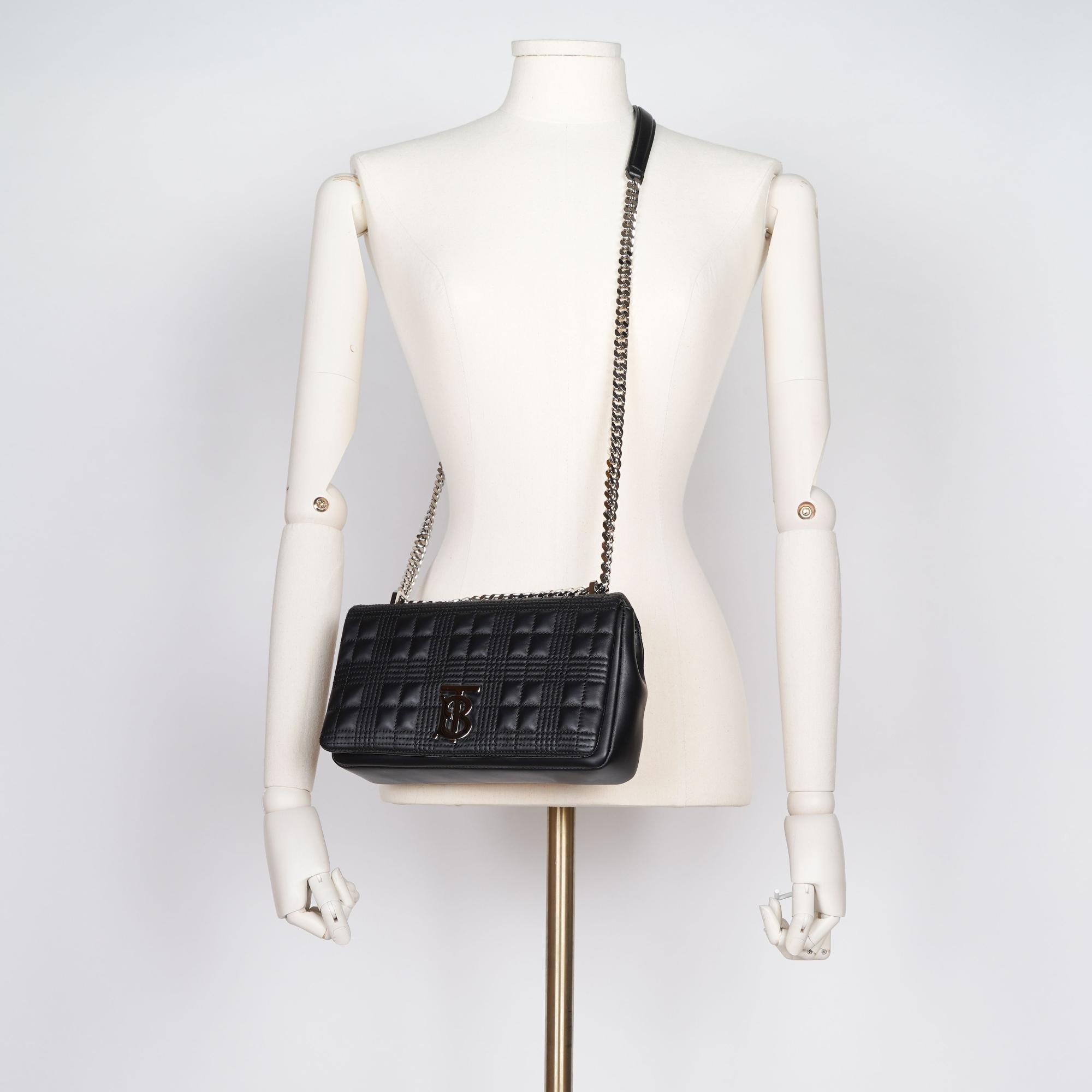 퀼팅 레더 스몰 롤라 백