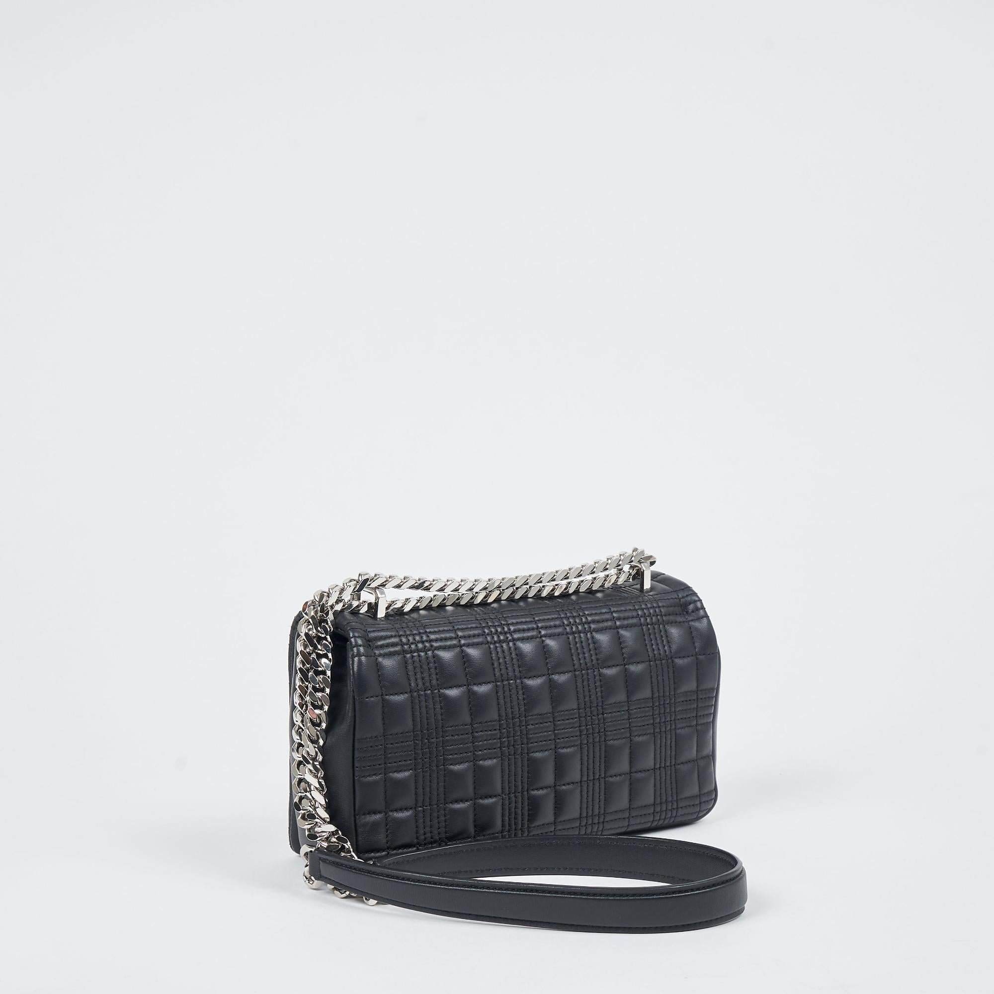 퀼팅 레더 스몰 롤라 백