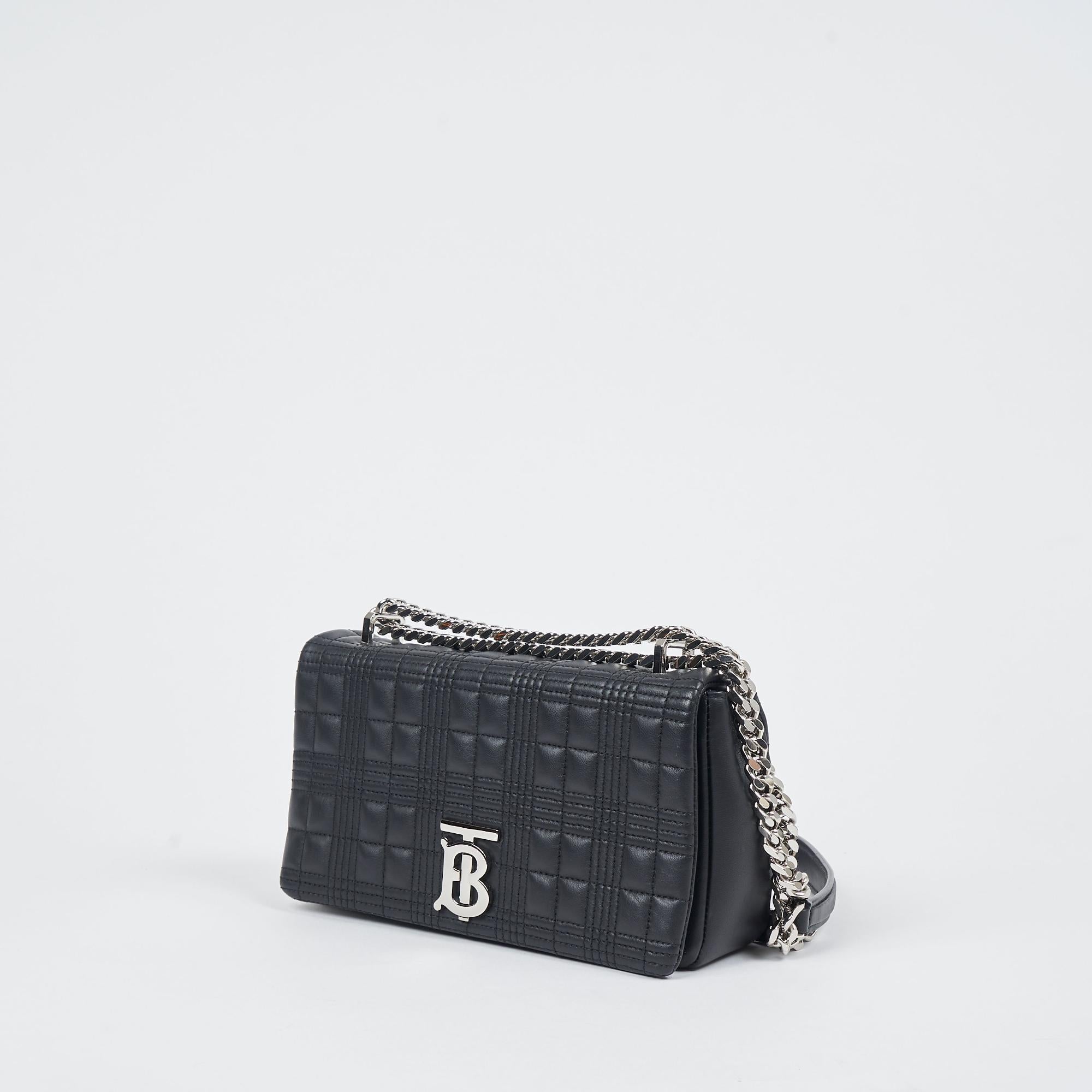 퀼팅 레더 스몰 롤라 백