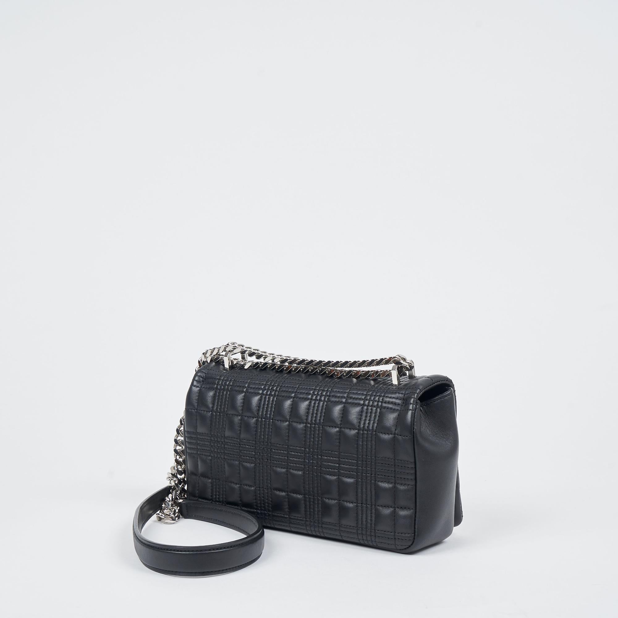 퀼팅 레더 스몰 롤라 백