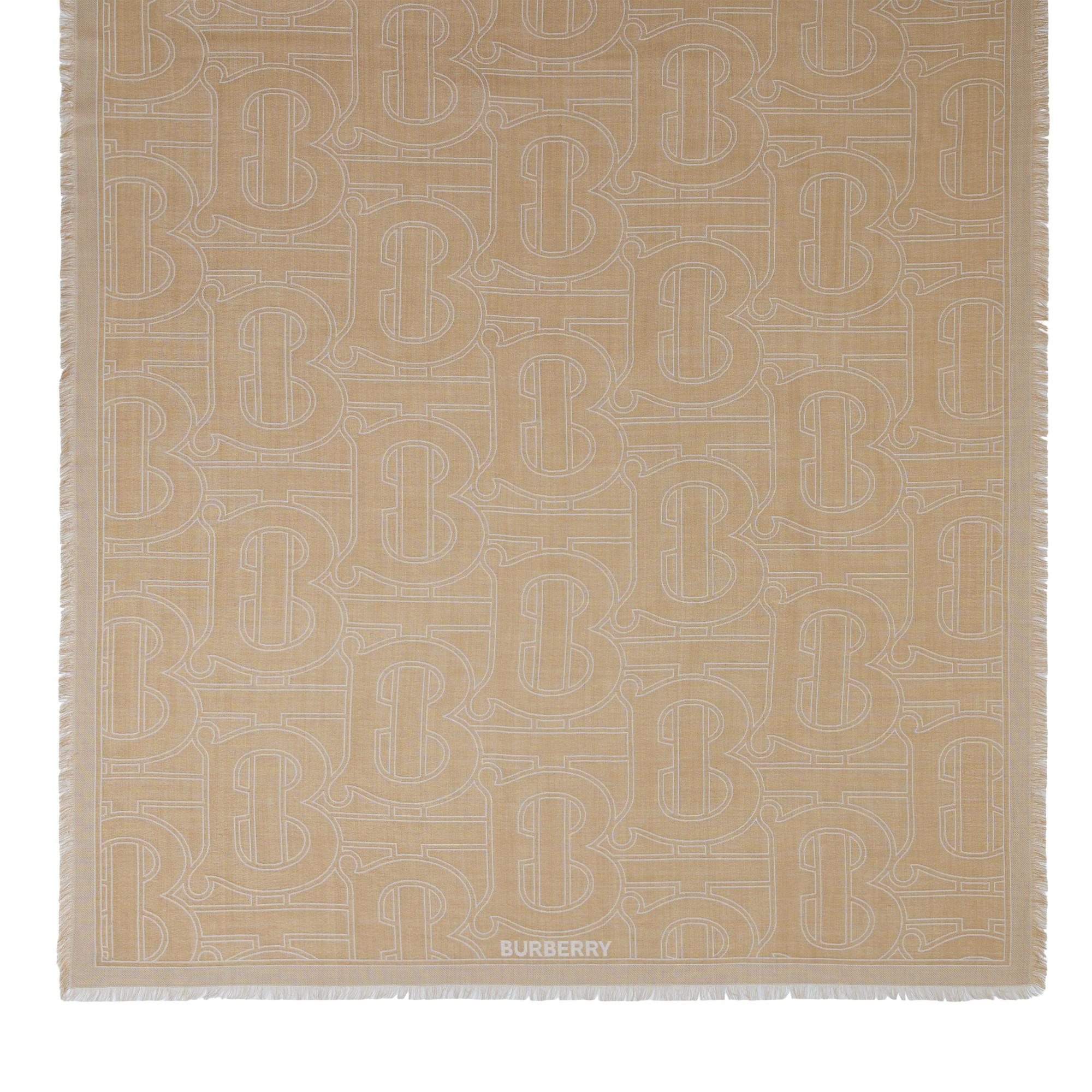 모노그램 라이트 실크 울 자카드 스카프