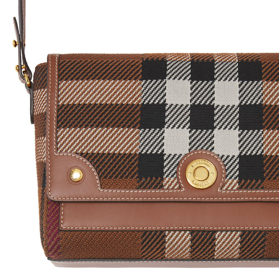 이그재저레이트 체크 레더 노트 백