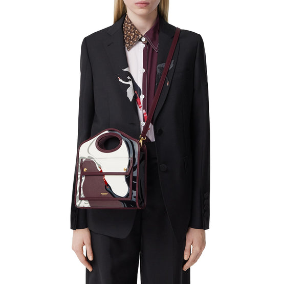 미니 스완 그래픽 레더 포켓 백