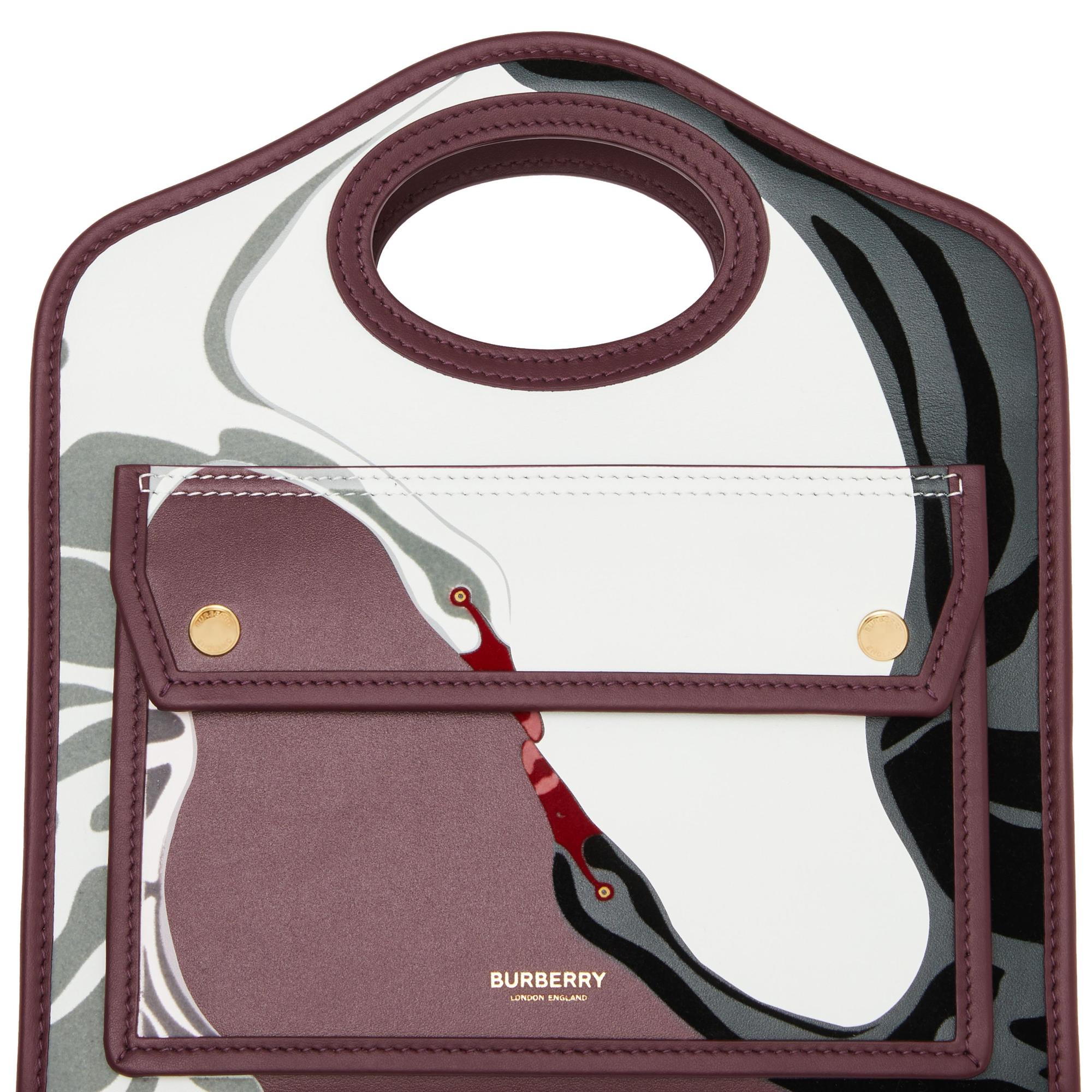 미니 스완 그래픽 레더 포켓 백