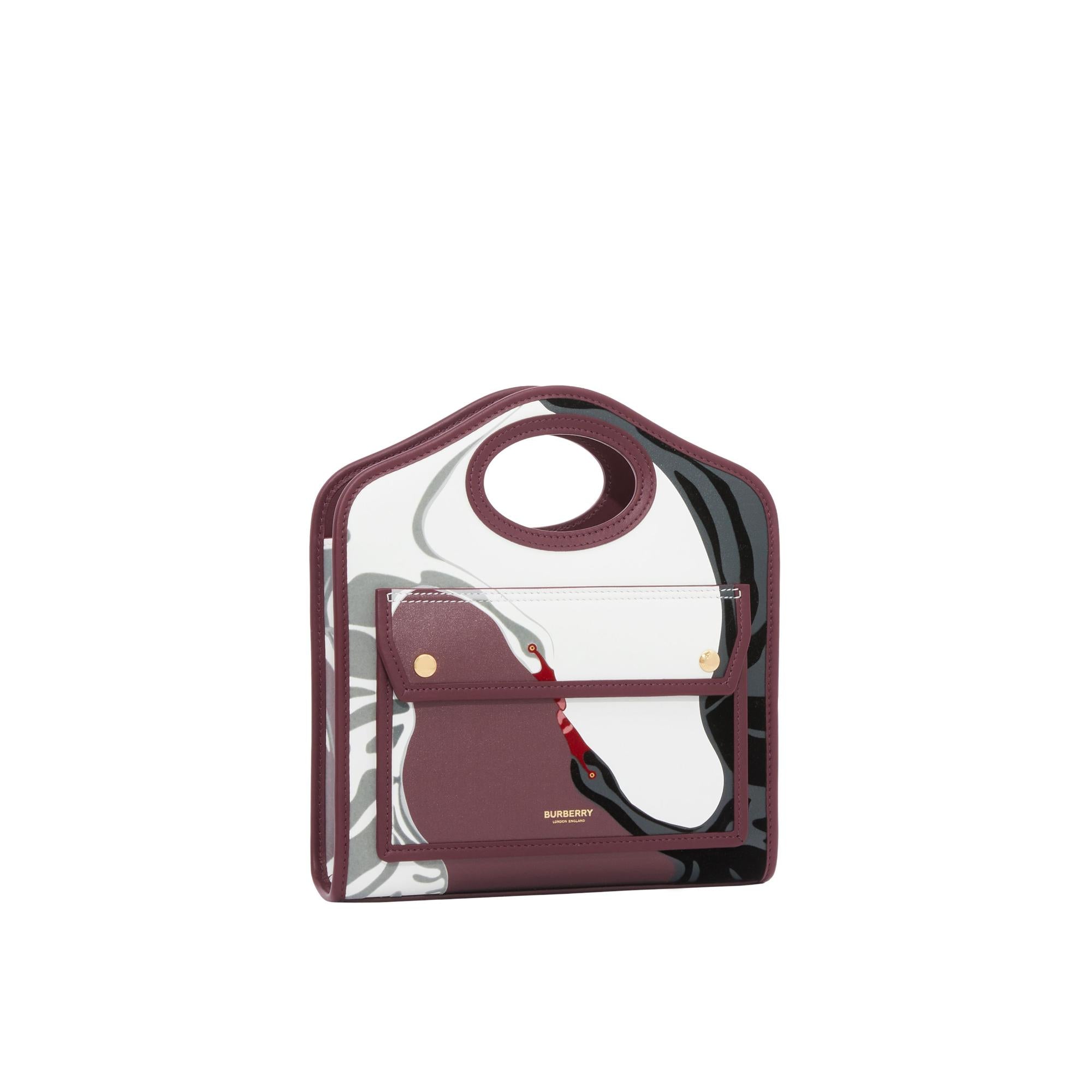 미니 스완 그래픽 레더 포켓 백