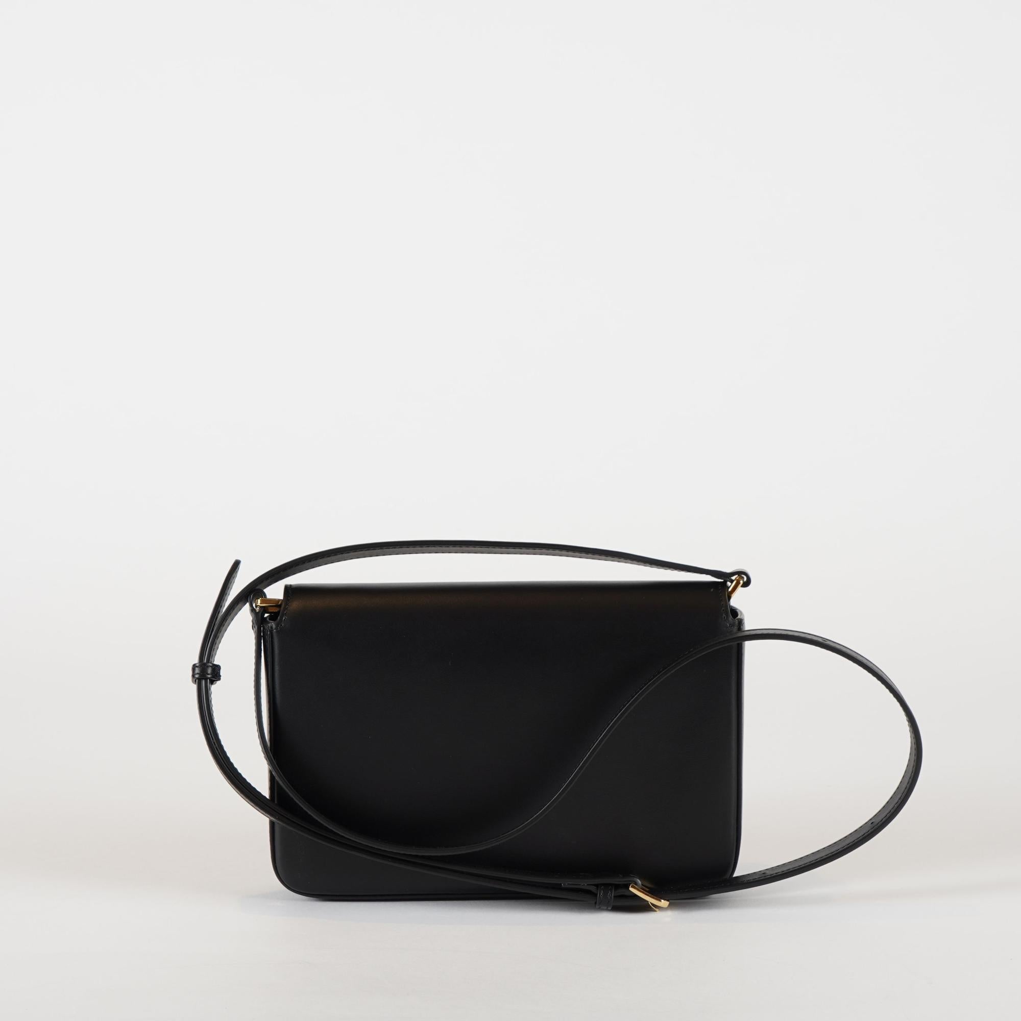 빈티지 체크 레더 미니 노트 백