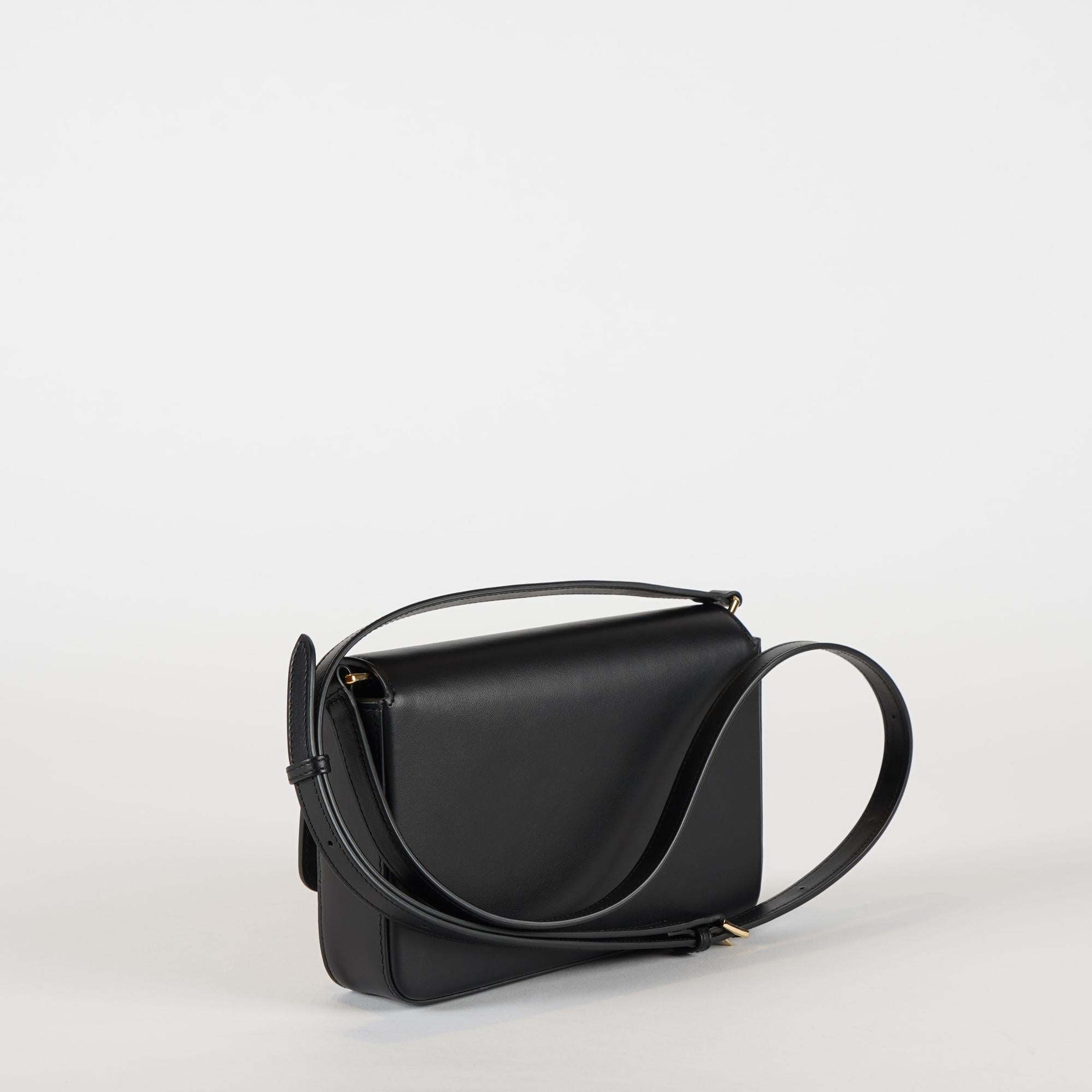 빈티지 체크 레더 미니 노트 백