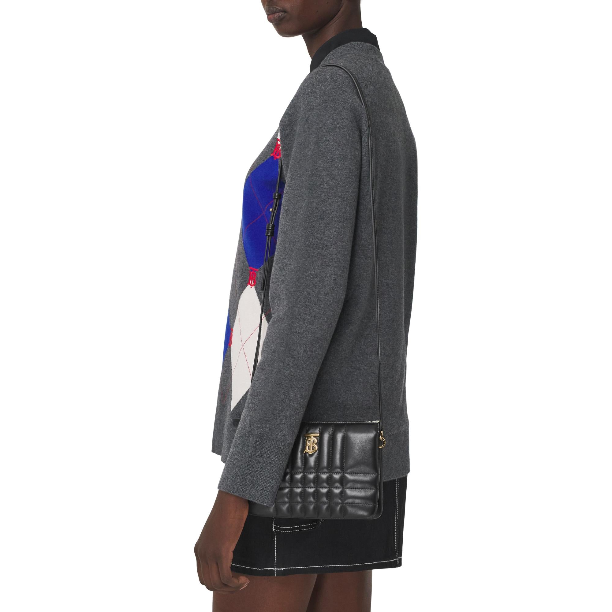 퀼팅 레더 롤라 트윈 파우치