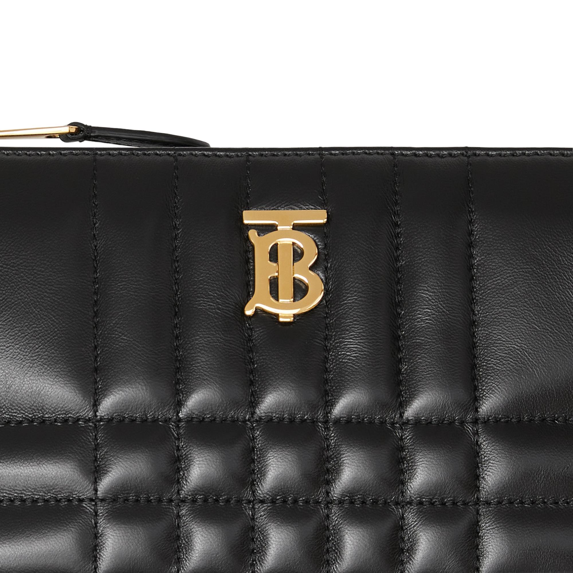 퀼팅 레더 롤라 트윈 파우치