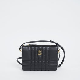 퀼팅 레더 롤라 트윈 파우치