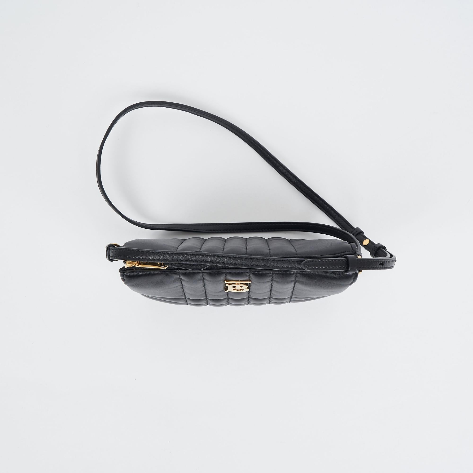 퀼팅 레더 롤라 트윈 파우치