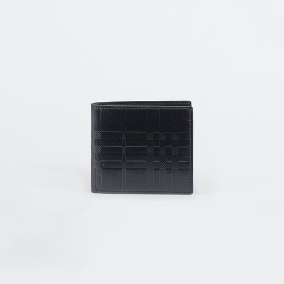 엠보싱 체크 레더 반지갑