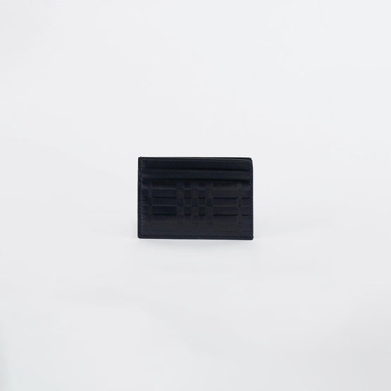 엠보싱 체크 가죽 카드 케이스