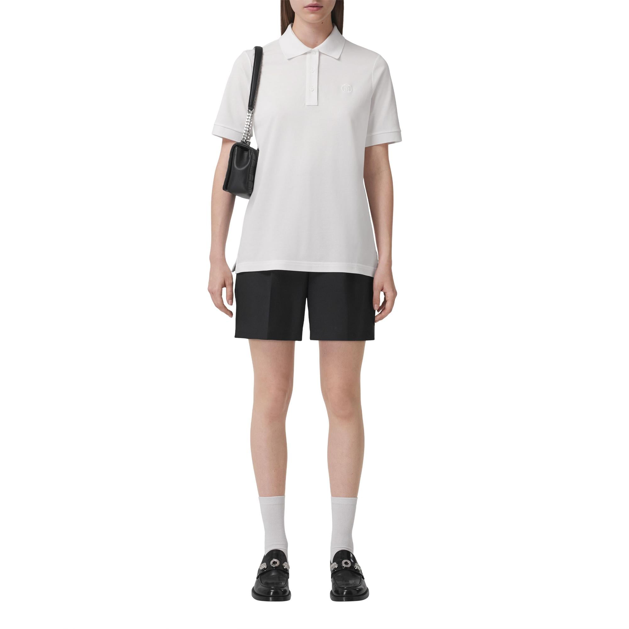 모노그램 모티프 코튼 폴로셔츠