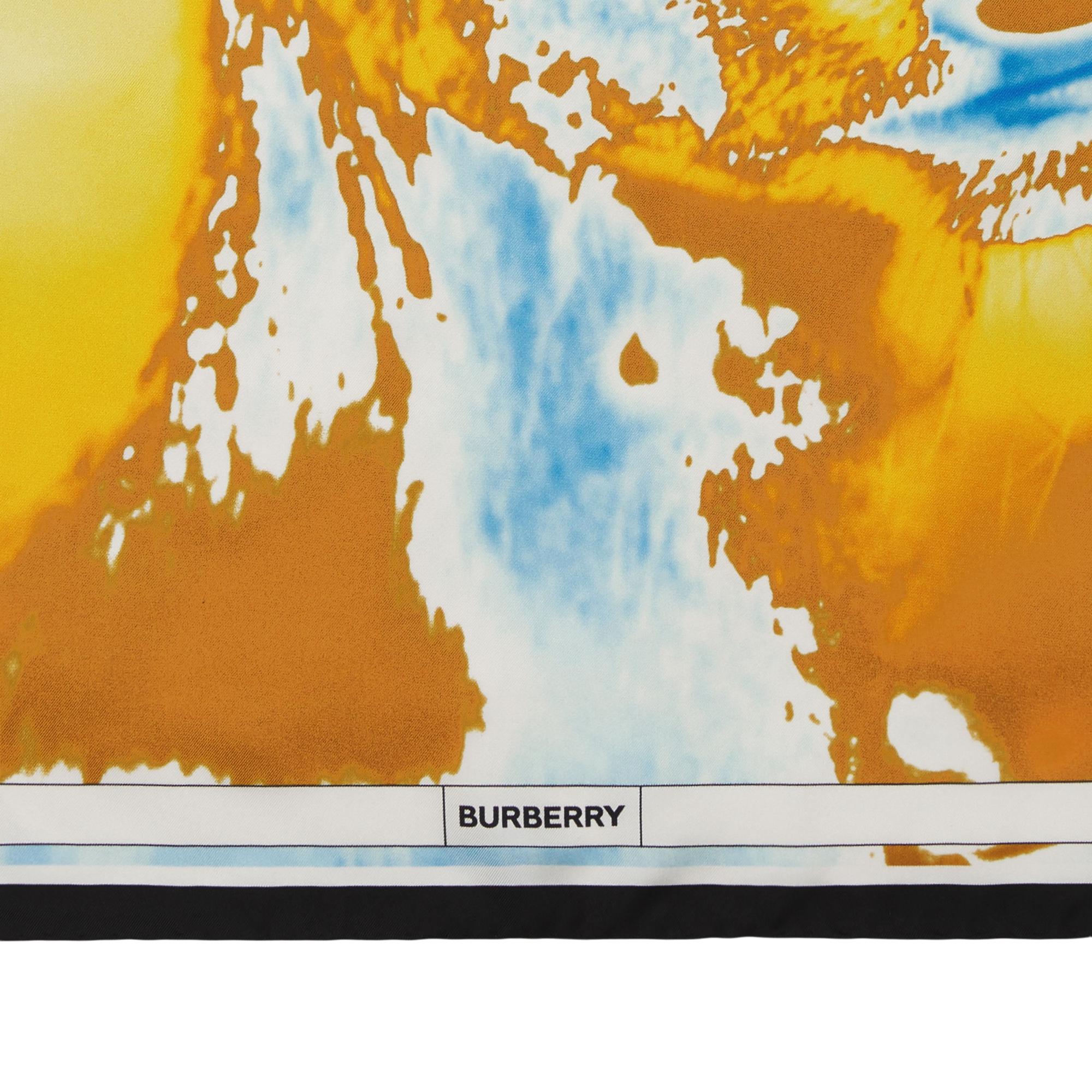 디어 그래픽 실크 스퀘어 스카프