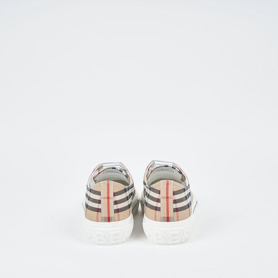 체크 코튼 스니커즈