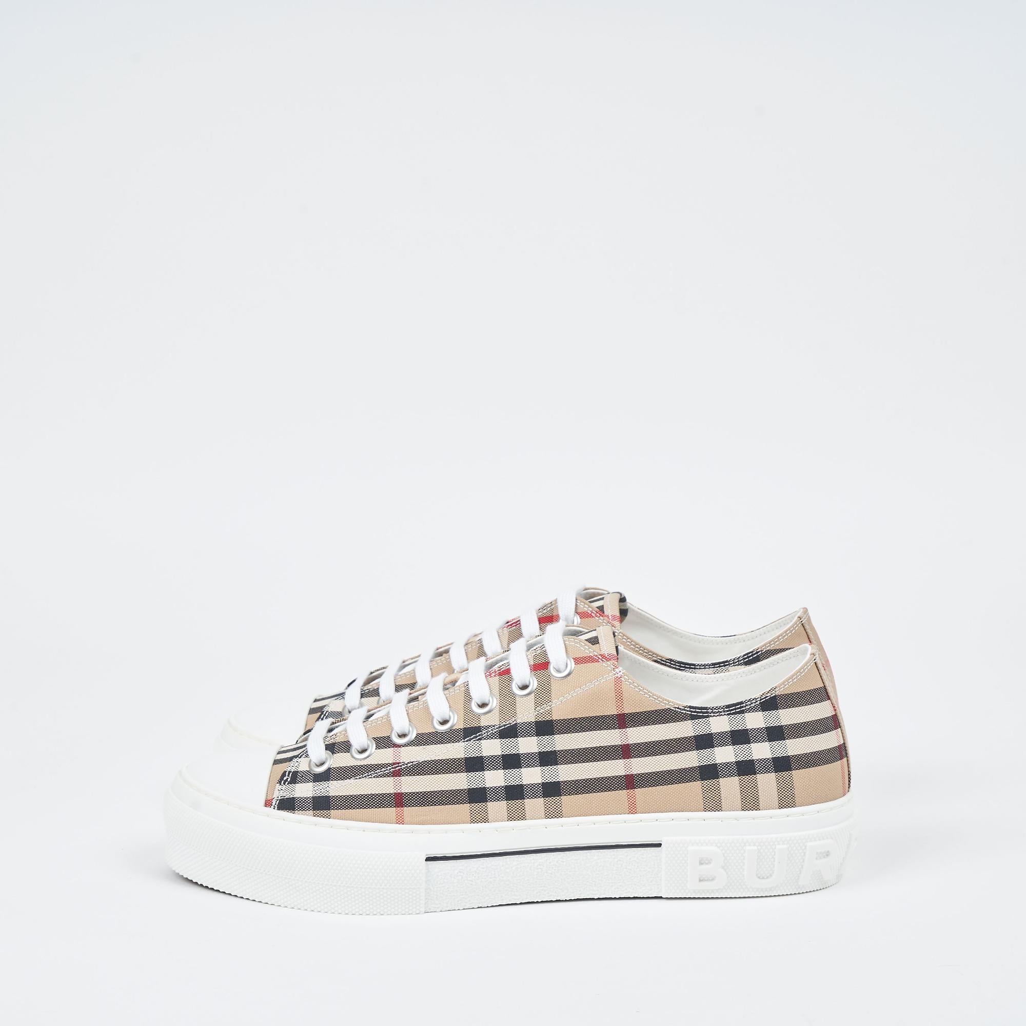 체크 코튼 스니커즈