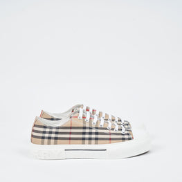 체크 코튼 스니커즈