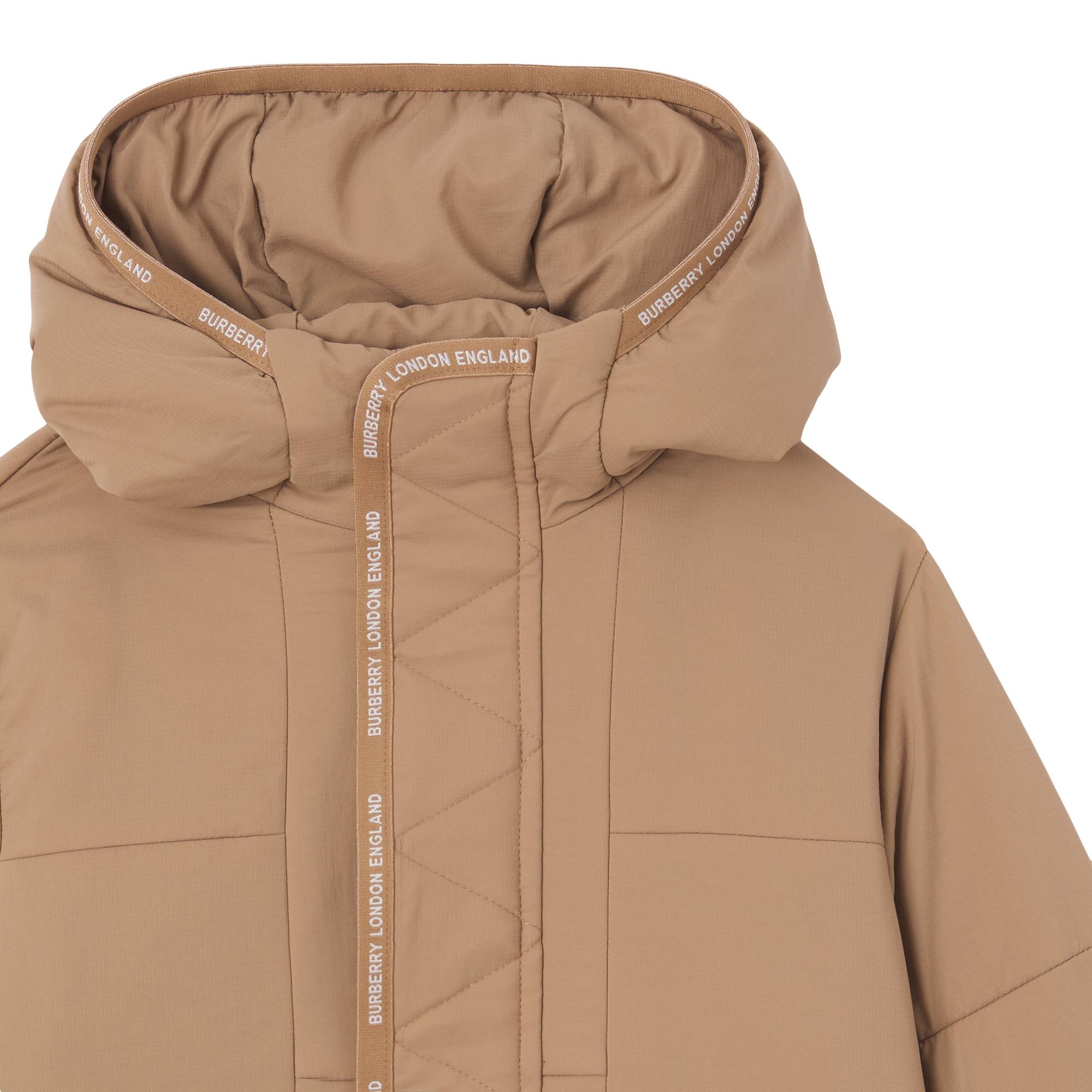 로고 테이프 나일론 후드 재킷