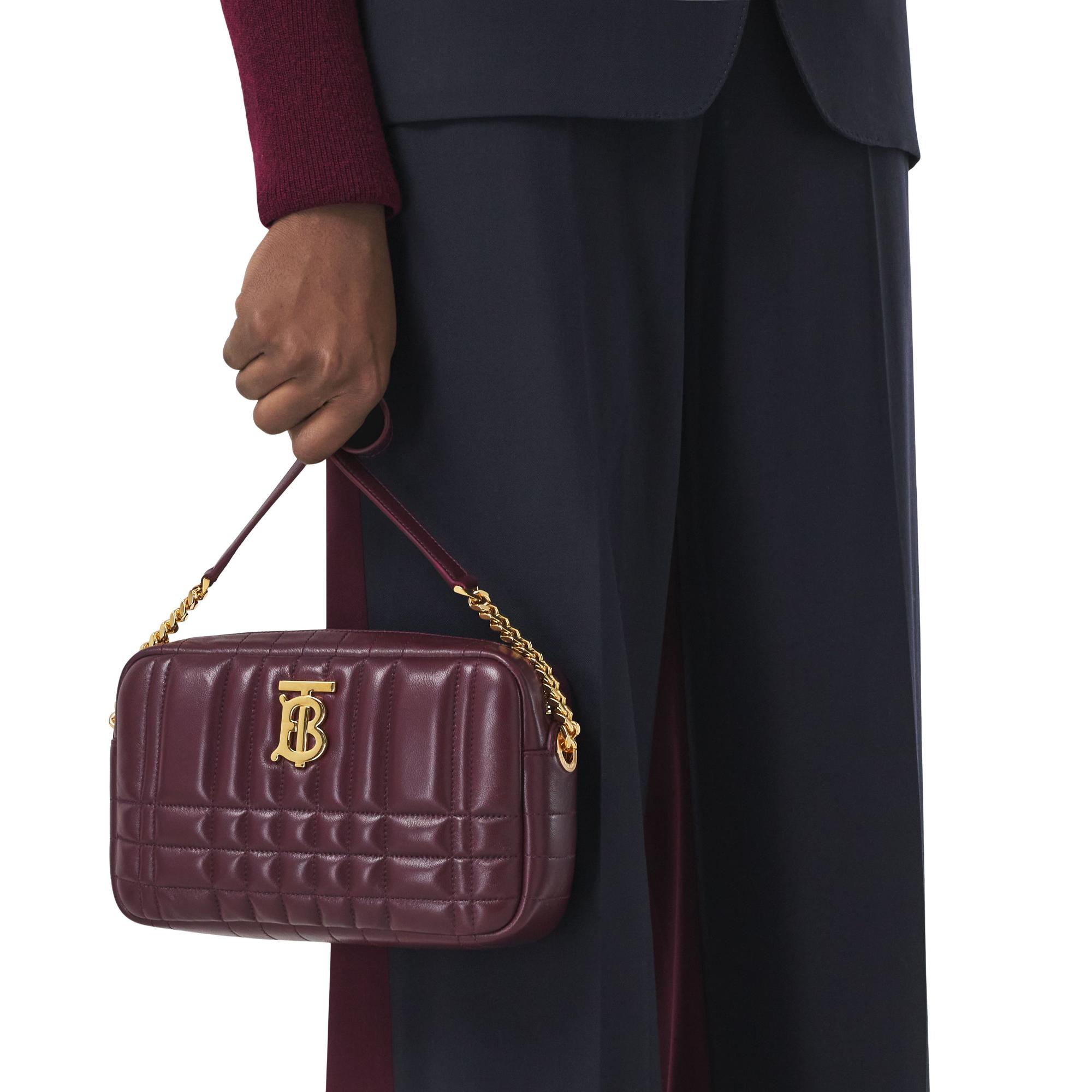 퀼팅 레더 스몰 롤라 카메라 백