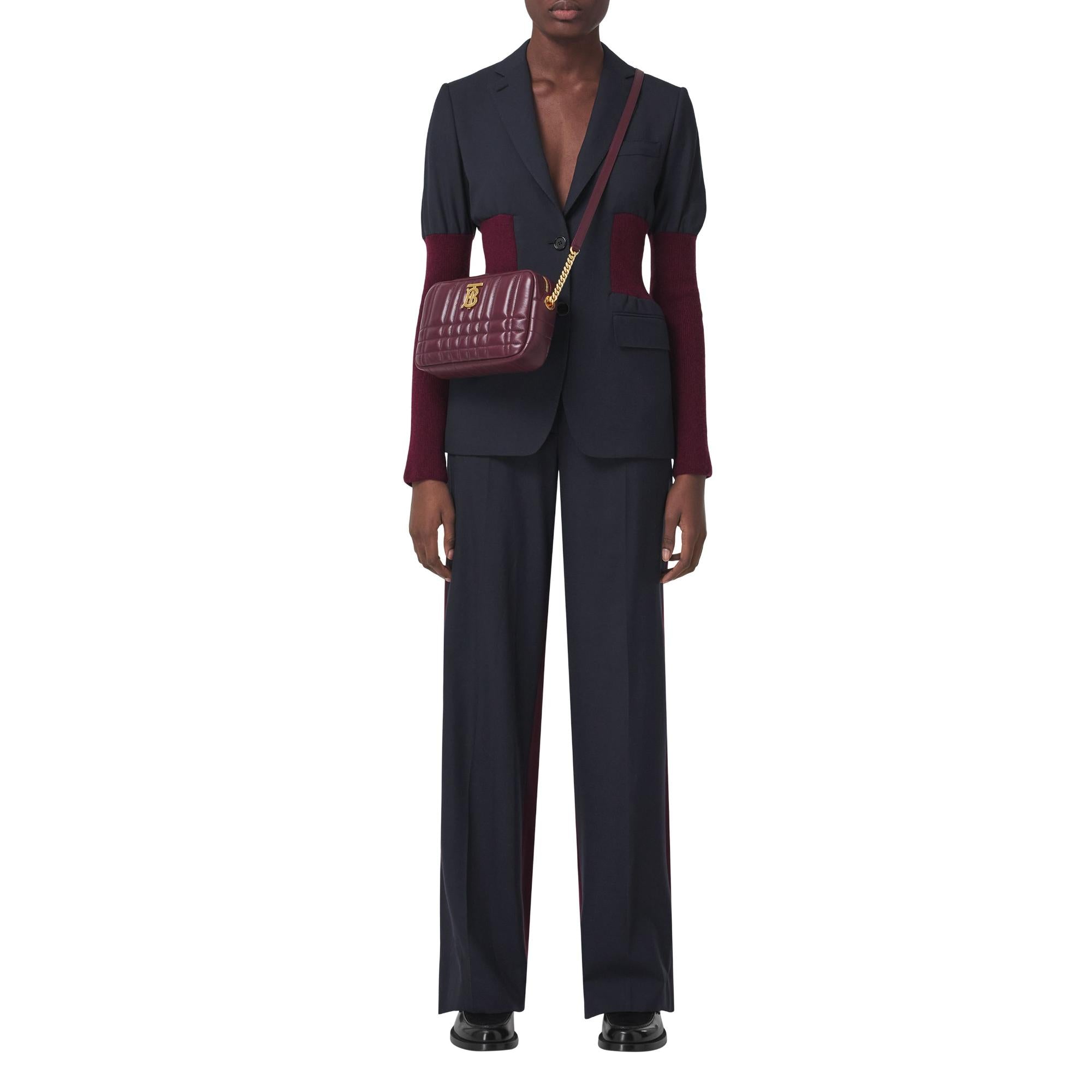 퀼팅 레더 스몰 롤라 카메라 백