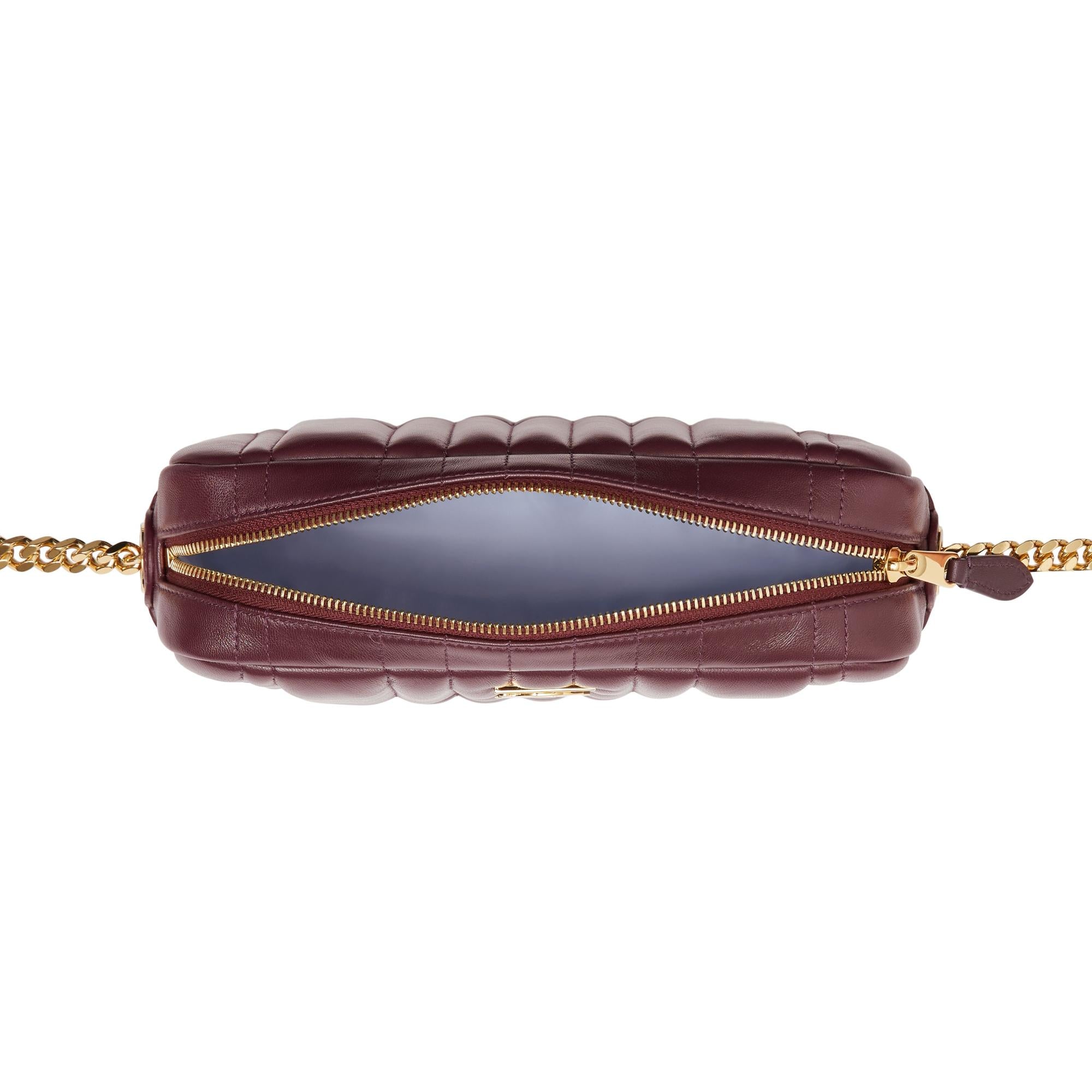 퀼팅 레더 스몰 롤라 카메라 백