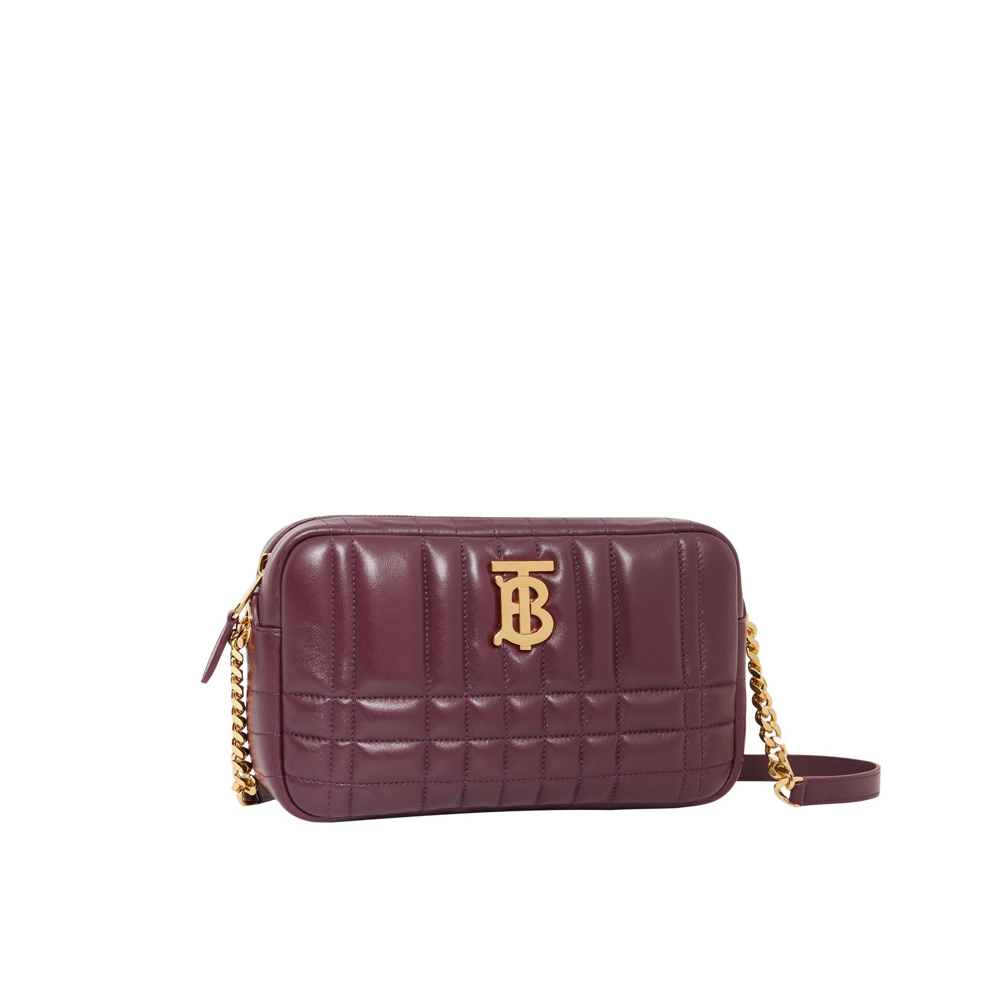 퀼팅 레더 스몰 롤라 카메라 백