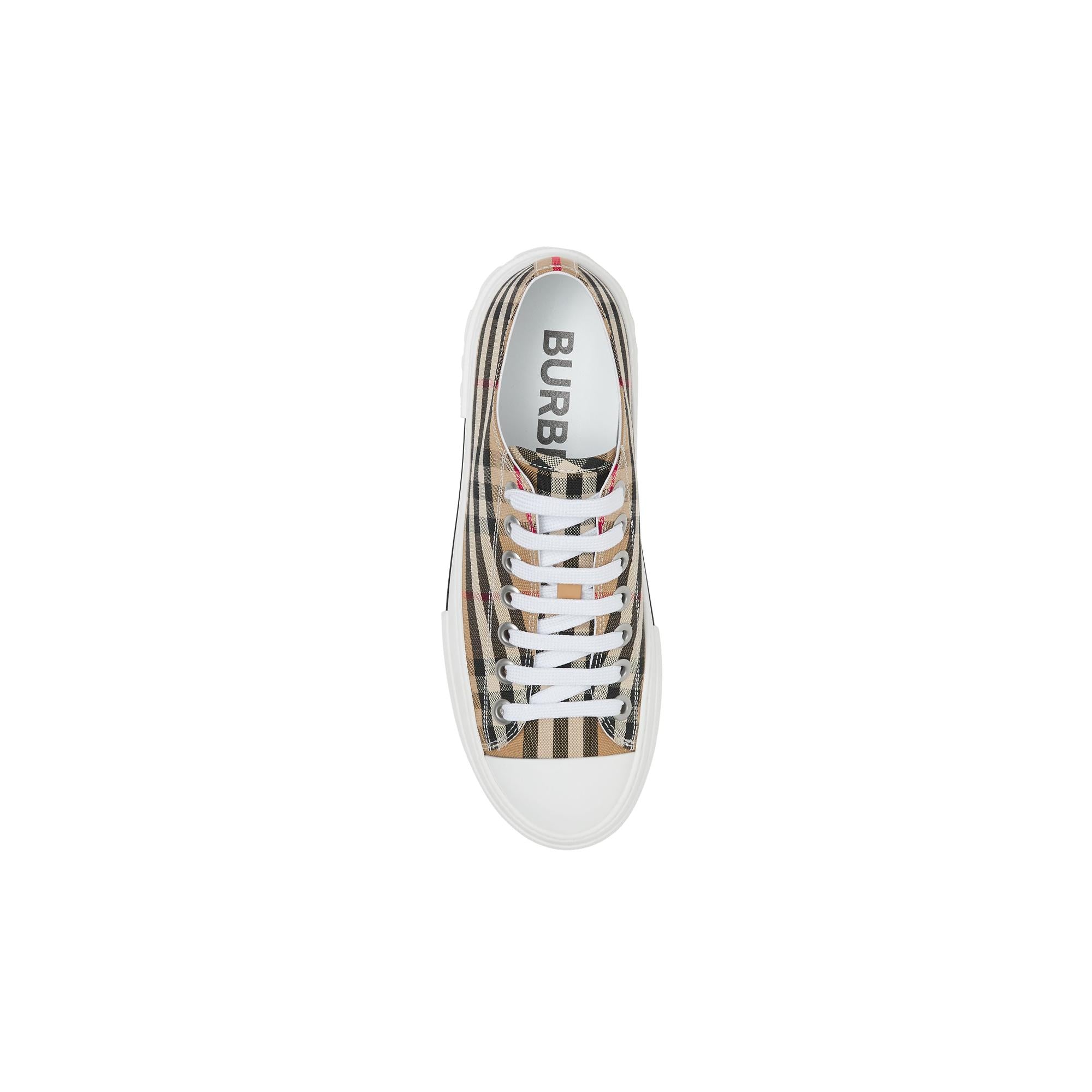 체크 코튼 스니커즈