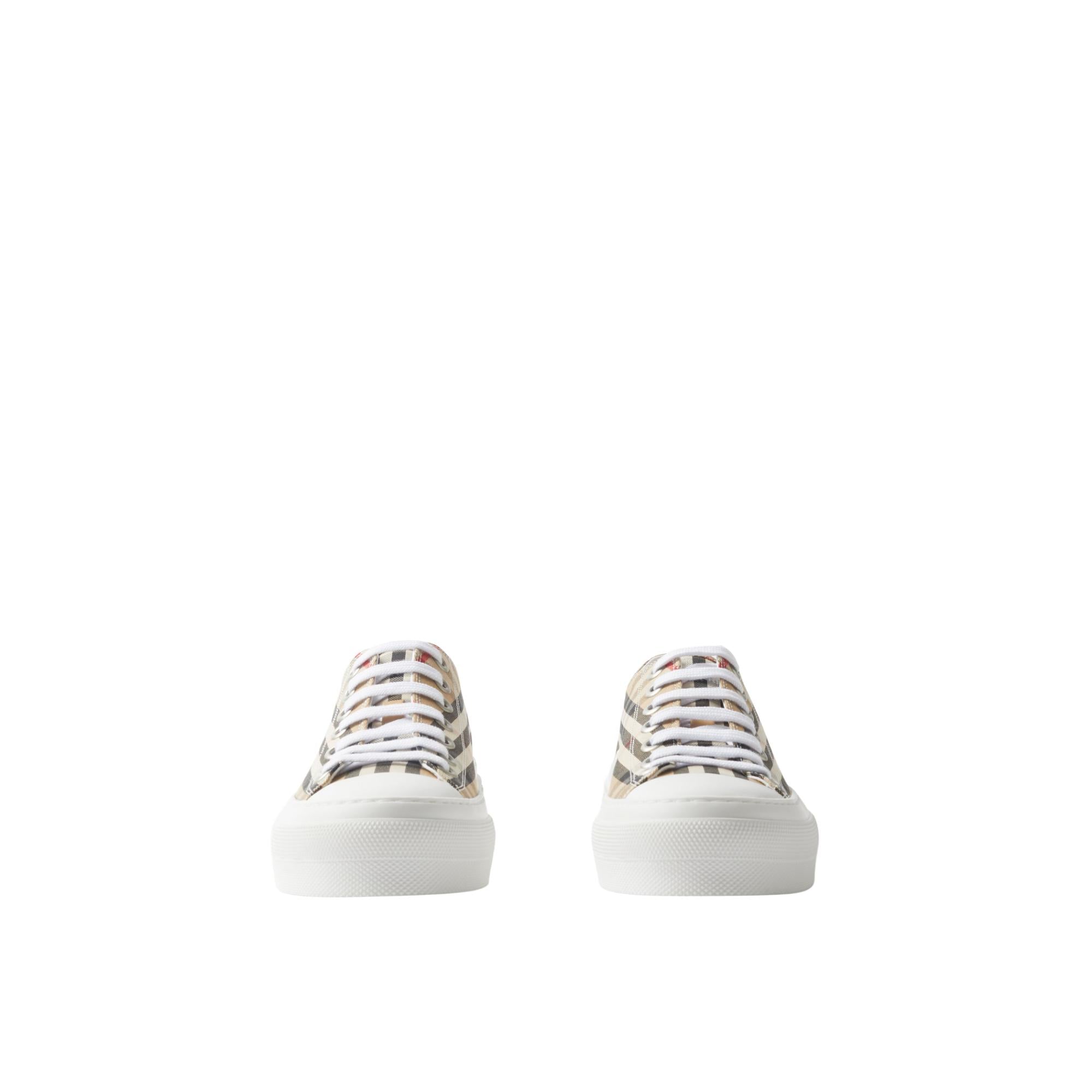 체크 코튼 스니커즈