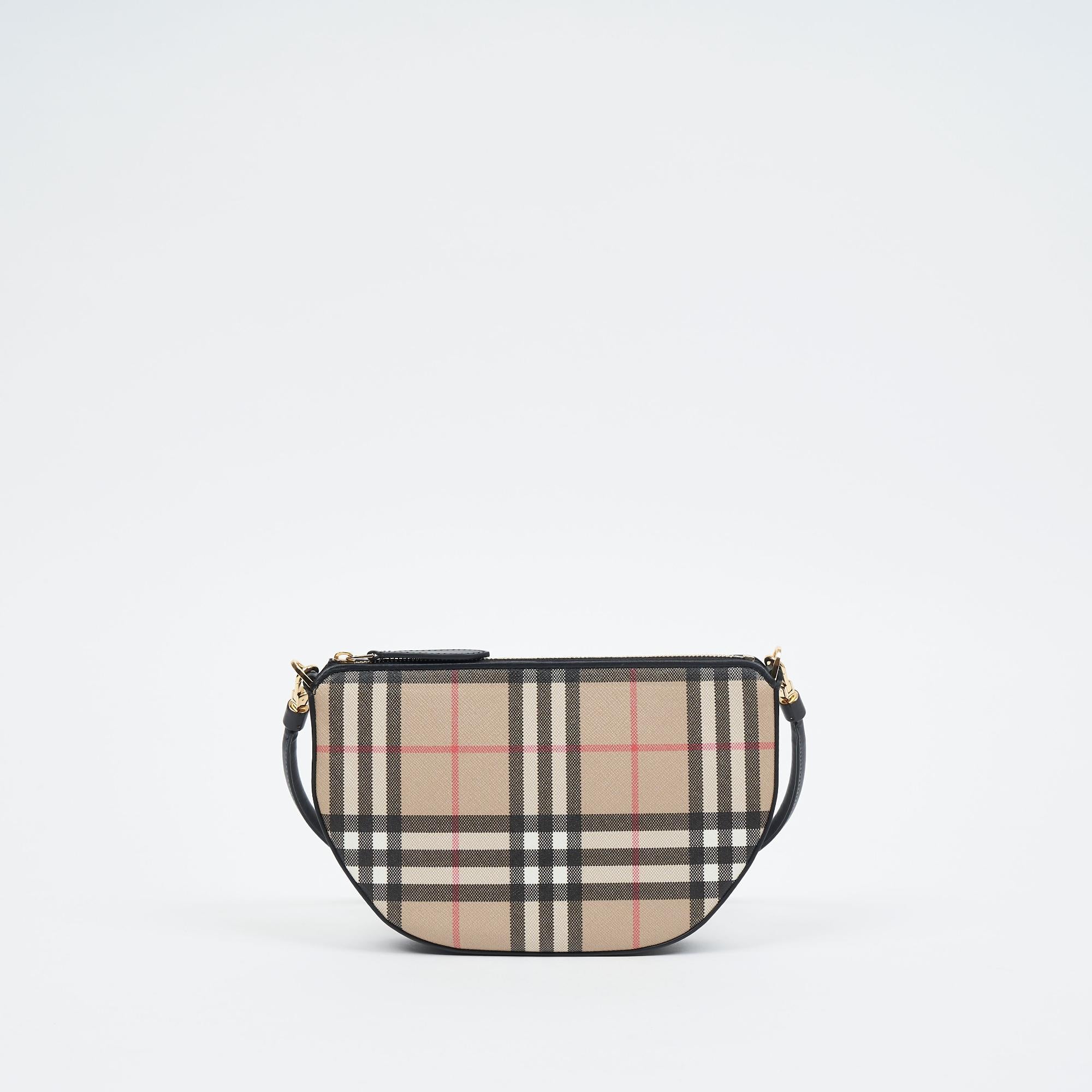 빈티지 체크 코튼 올림피아 파우치