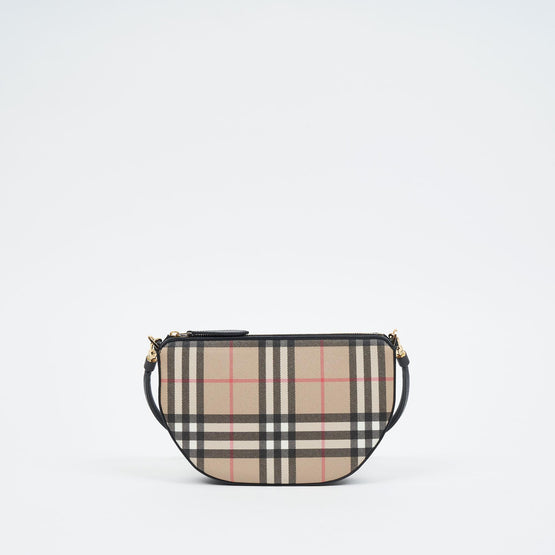 빈티지 체크 코튼 올림피아 파우치