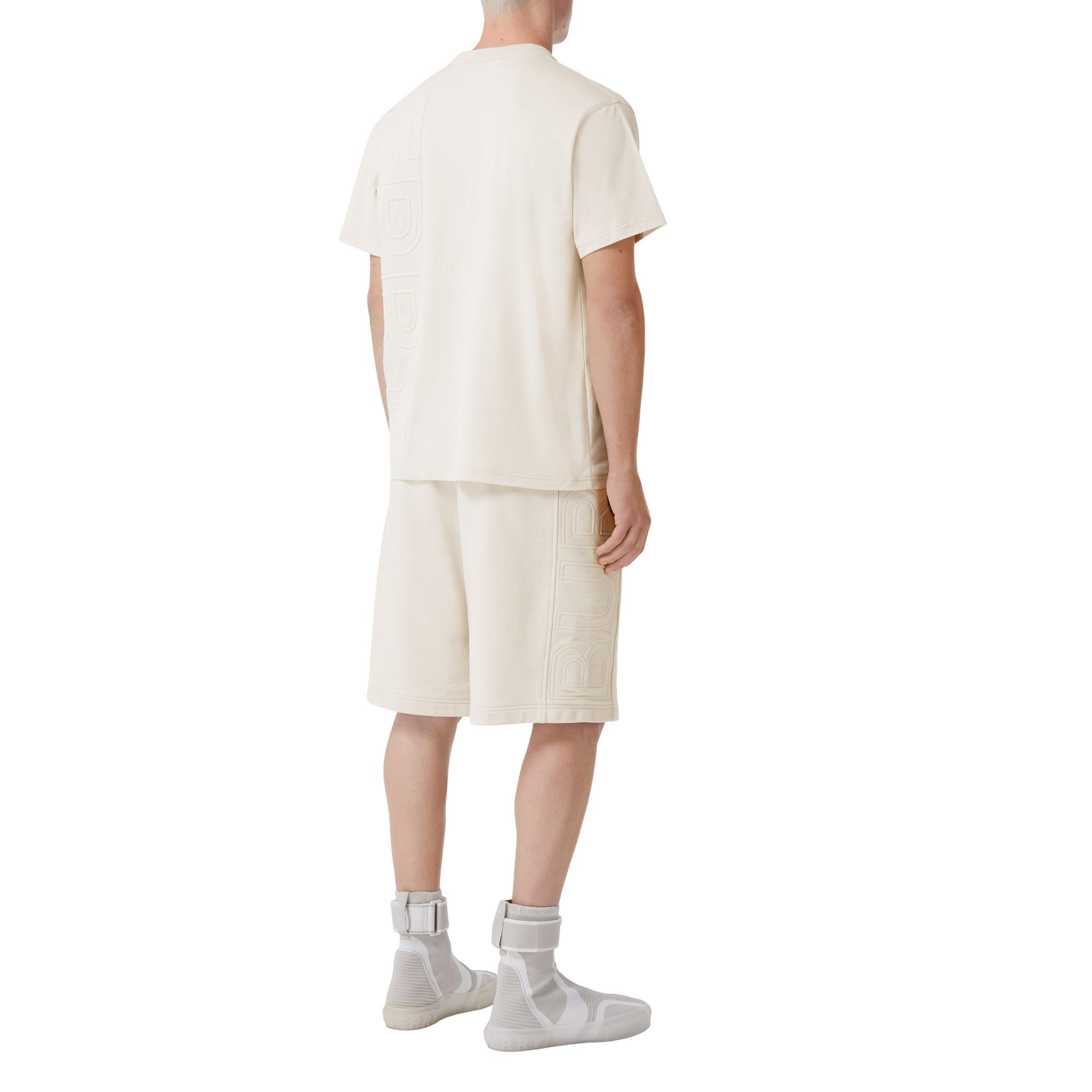 로고 엠보싱 코튼 오버사이즈 티셔츠