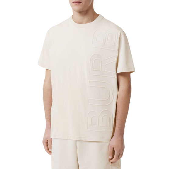 로고 엠보싱 코튼 오버사이즈 티셔츠