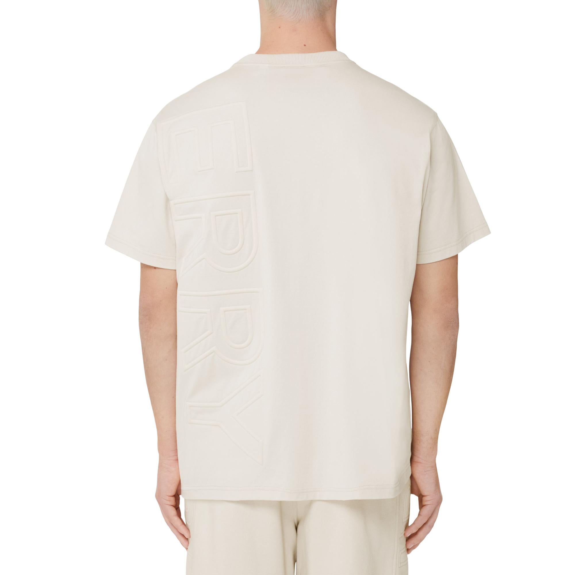 로고 엠보싱 코튼 오버사이즈 티셔츠